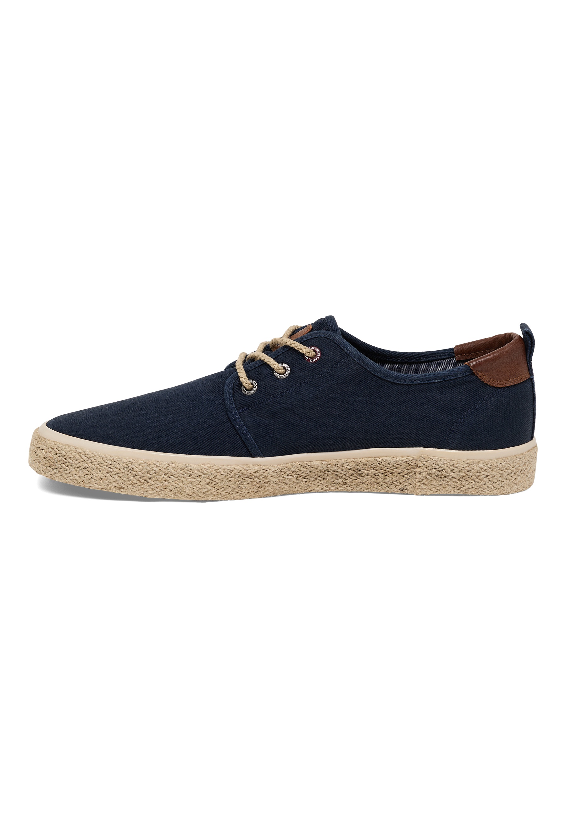 Sneaker, Canvas, Navy, Gummi-Sohle, Leder-Akzent