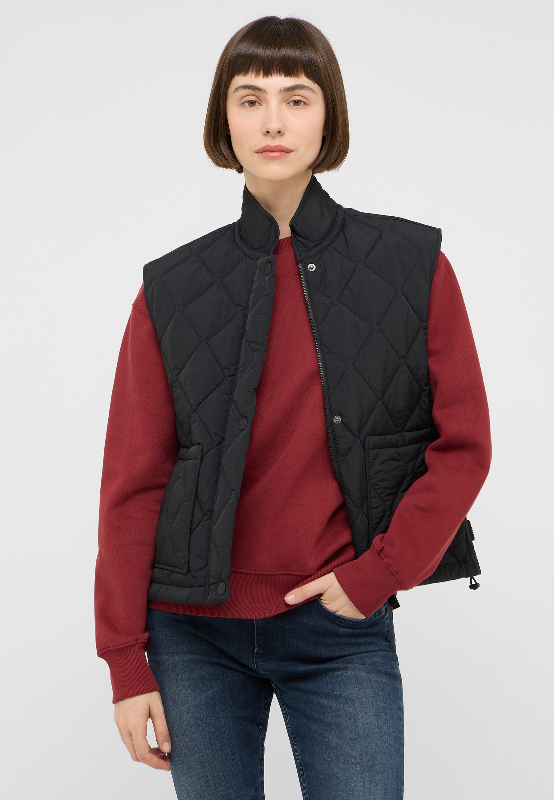 Quilted vest, Weste, dunkel, puffer, ohne Marke