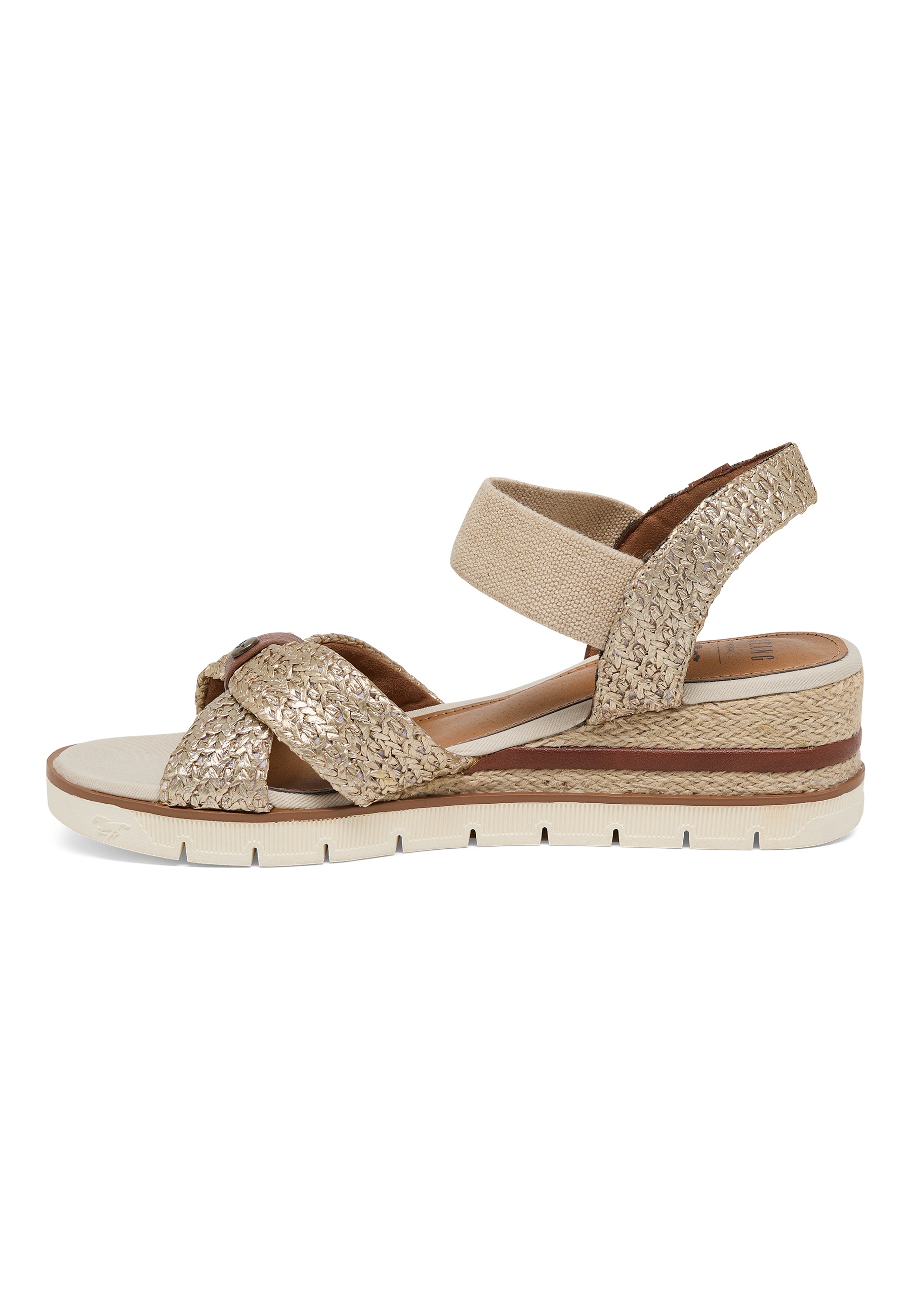 Sandal, Sandale, Kunstleder, Leder, Plateau