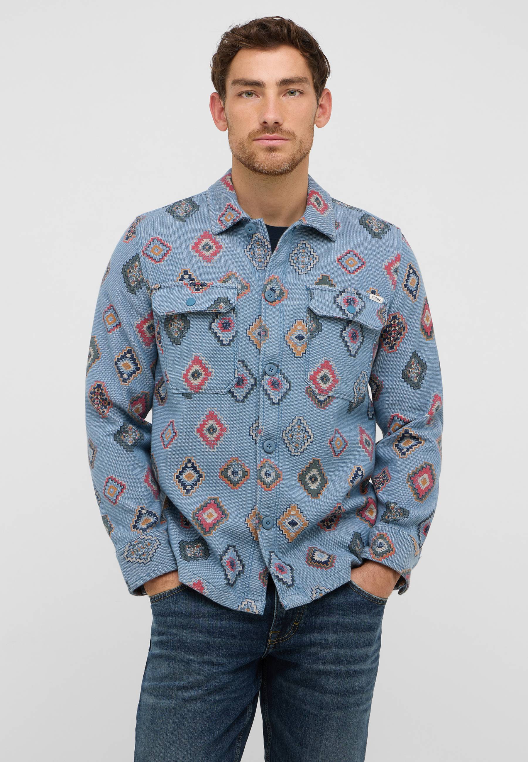 Langarmhemd Style Dayton Hemd, Muster, Erwachsener, Mann, Person