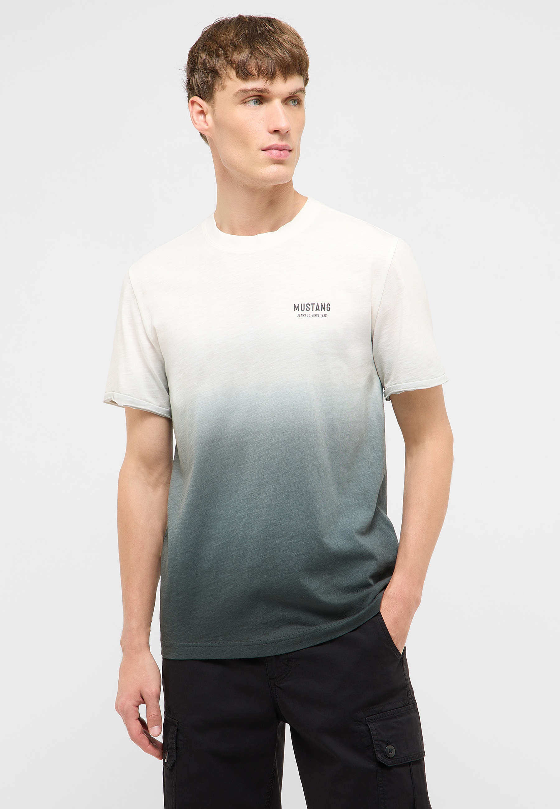 T-Shirt, Gradient, Kurzarm, Regular Fit, Mustang