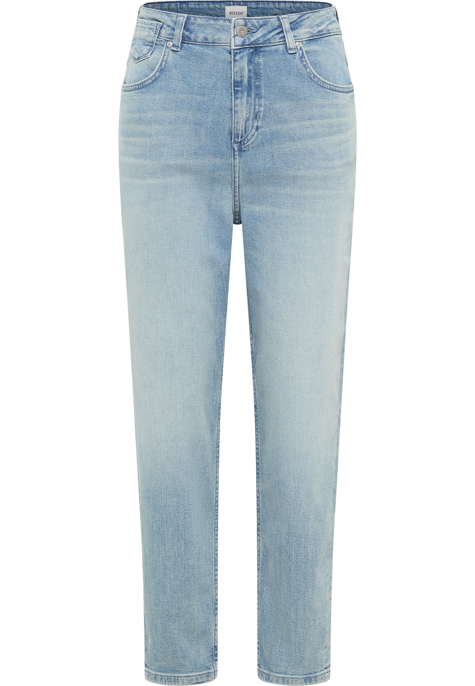 Jeans, Denim, helles Wasch, gerade Bein, Fünf-Taschen