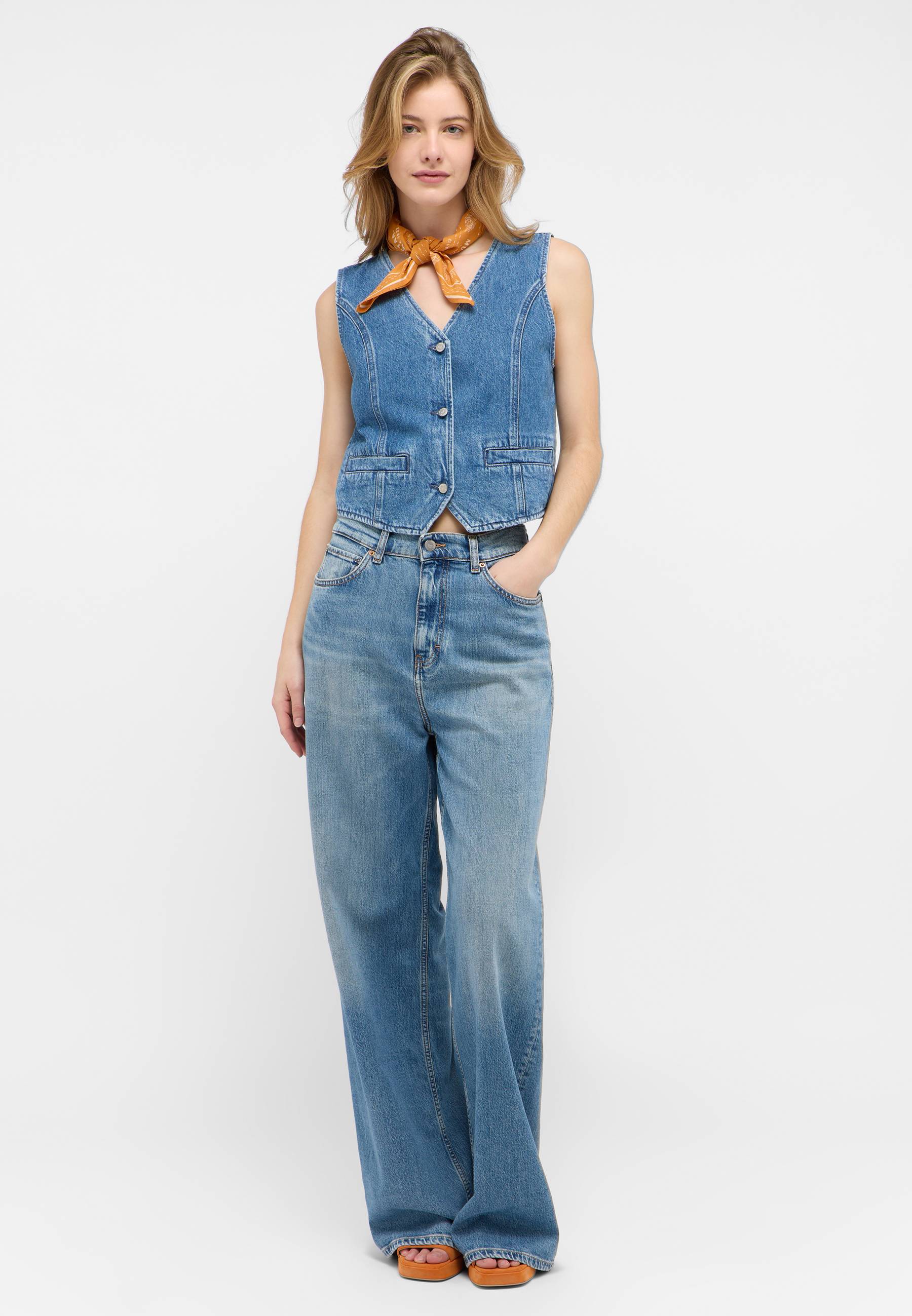 Bekleidung, Hosen, Weste, Jeans, Halstuch