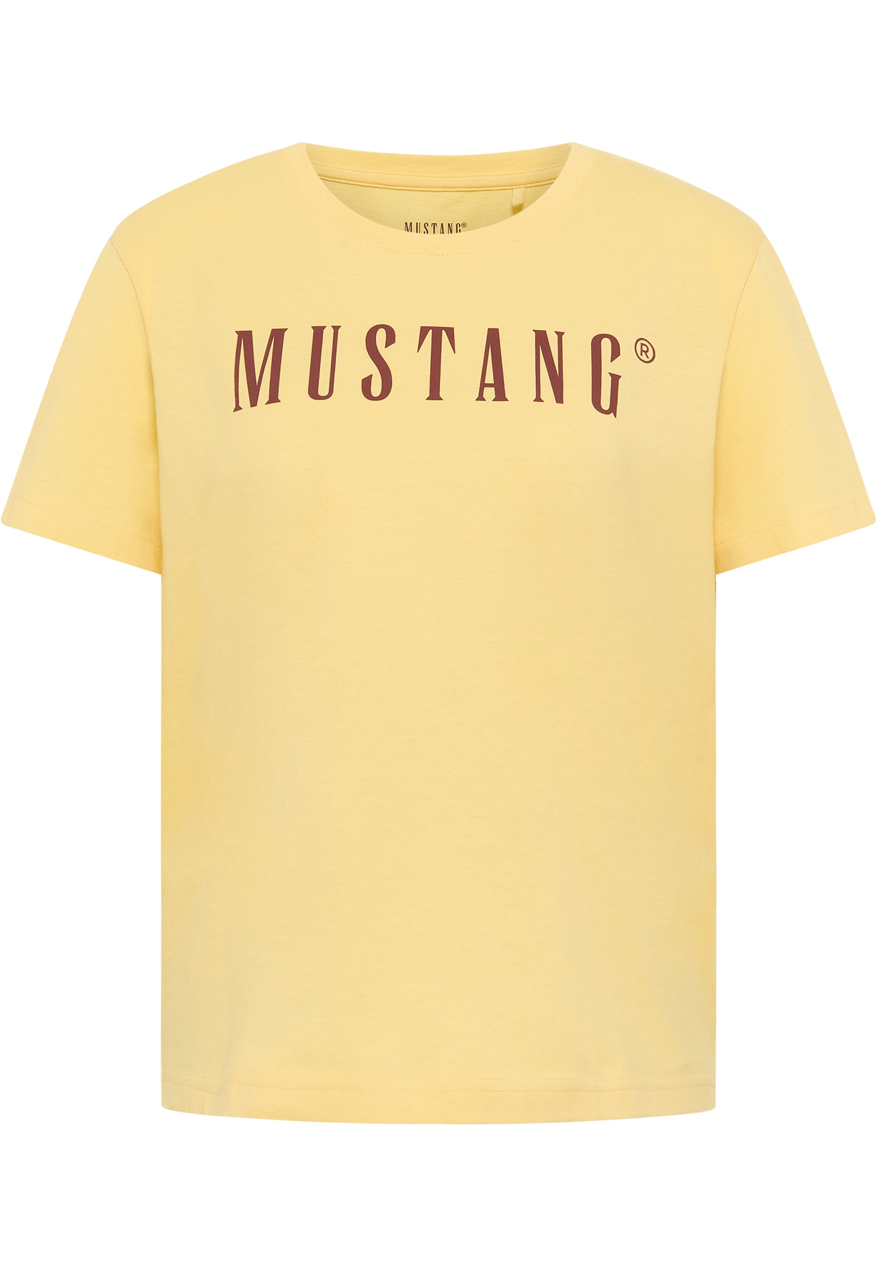 Mustang Damen T-Shirt Style Floris, hellgelb