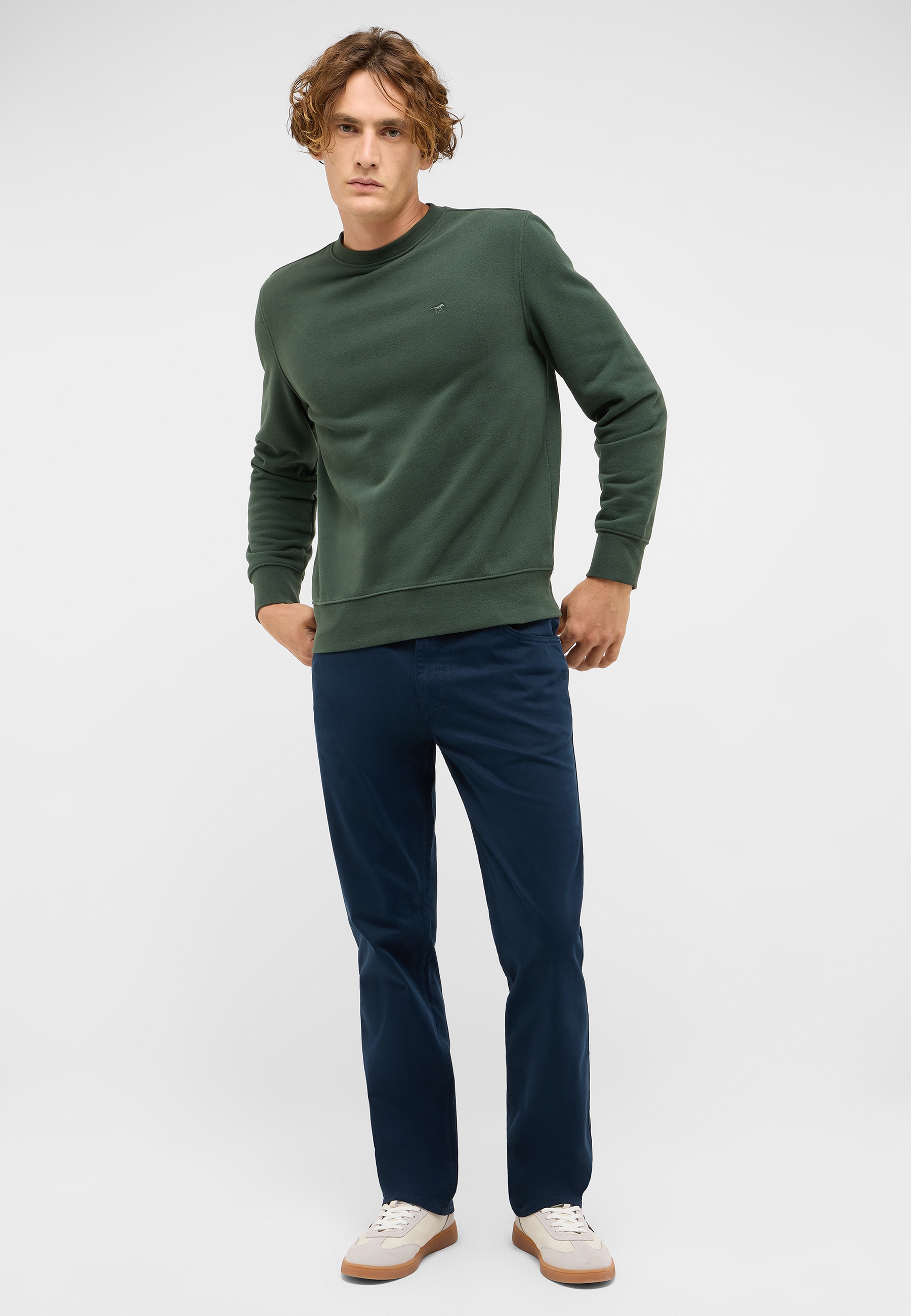 Sweatshirt, Grün, Rippstrick-Shirt, Langarm, Hose