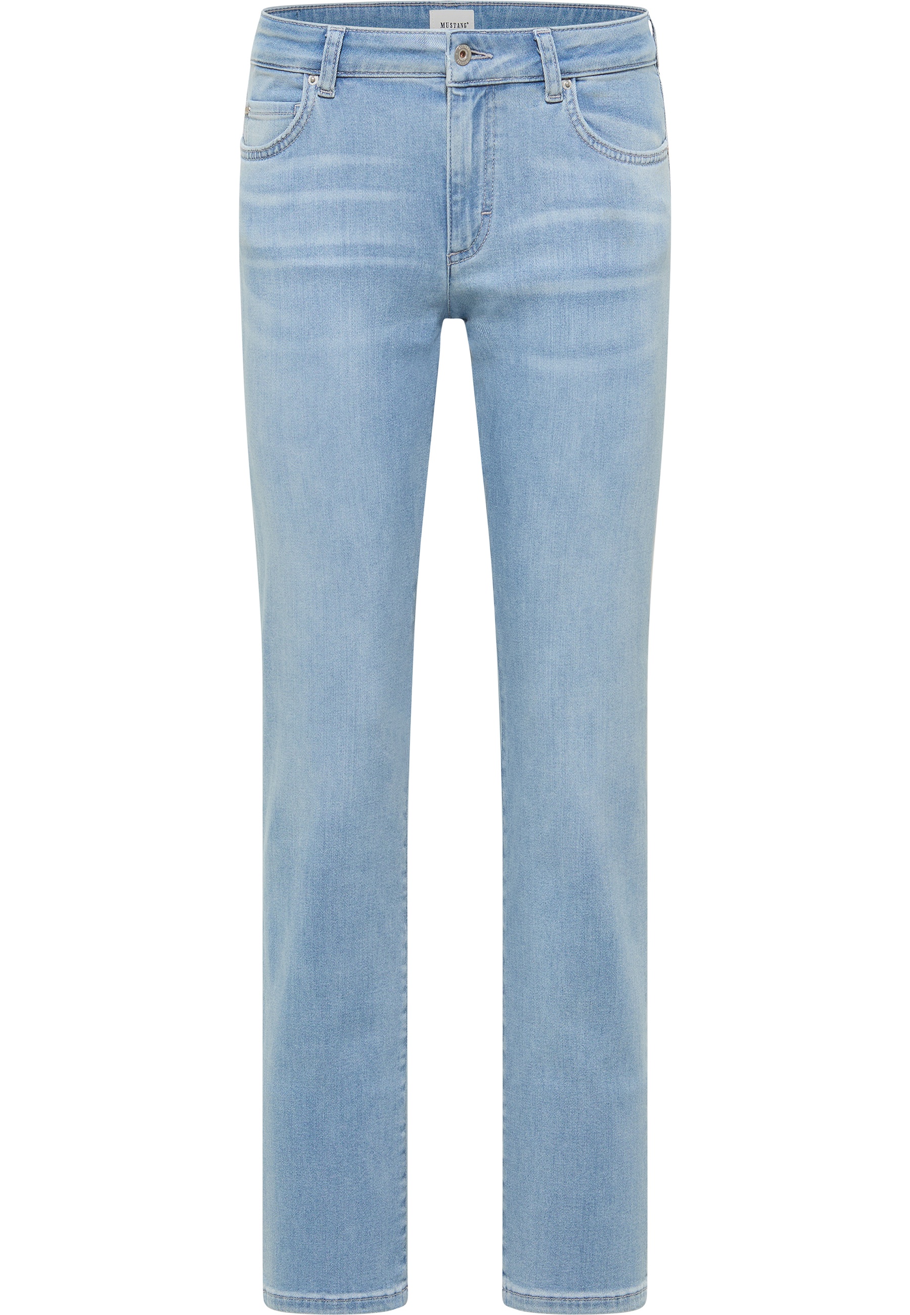 Mustang Damen Jeans Style Crosby Relaxed Straight, blau hell