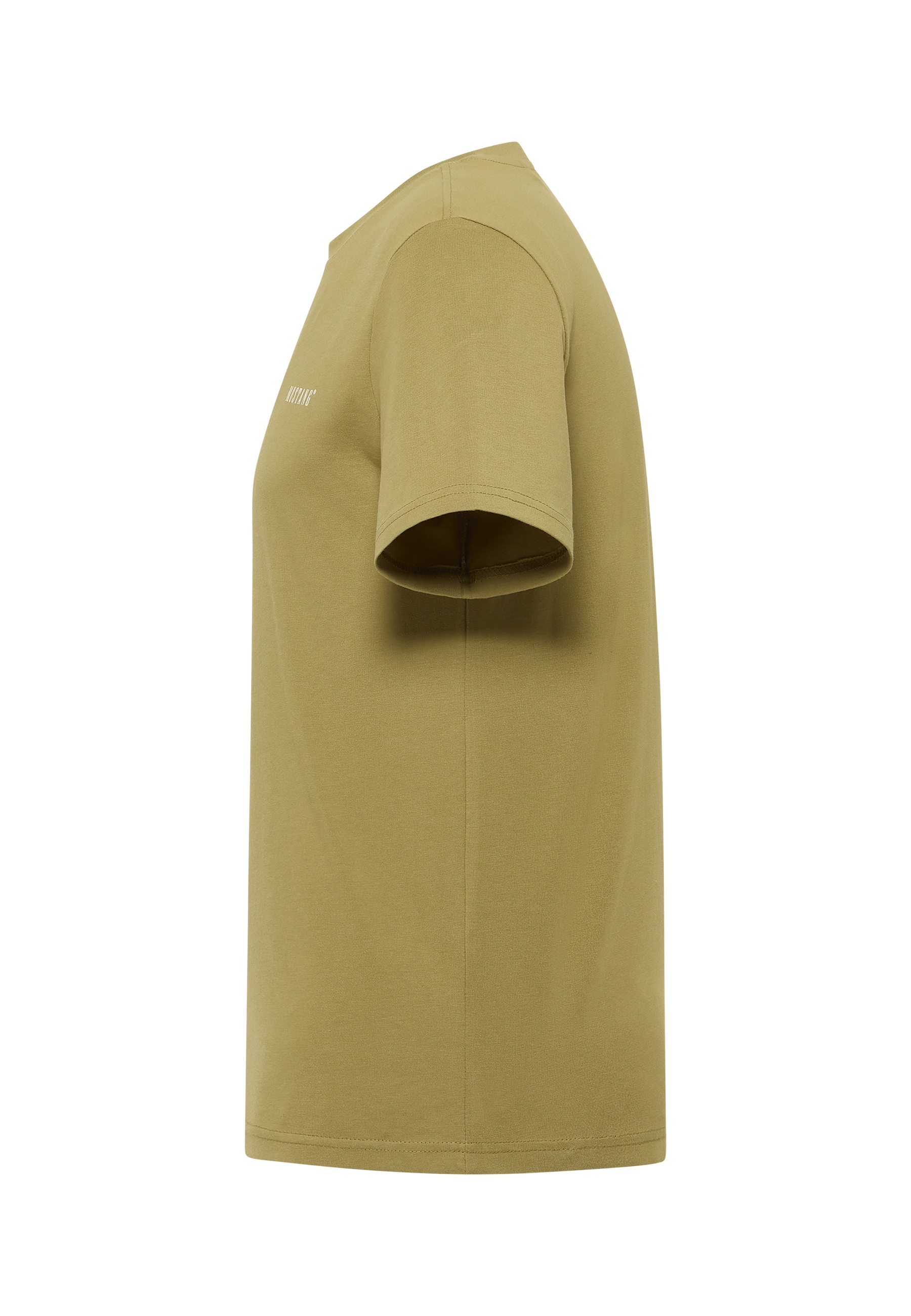 t-shirt, beige, kurzarm, rundhals, uni