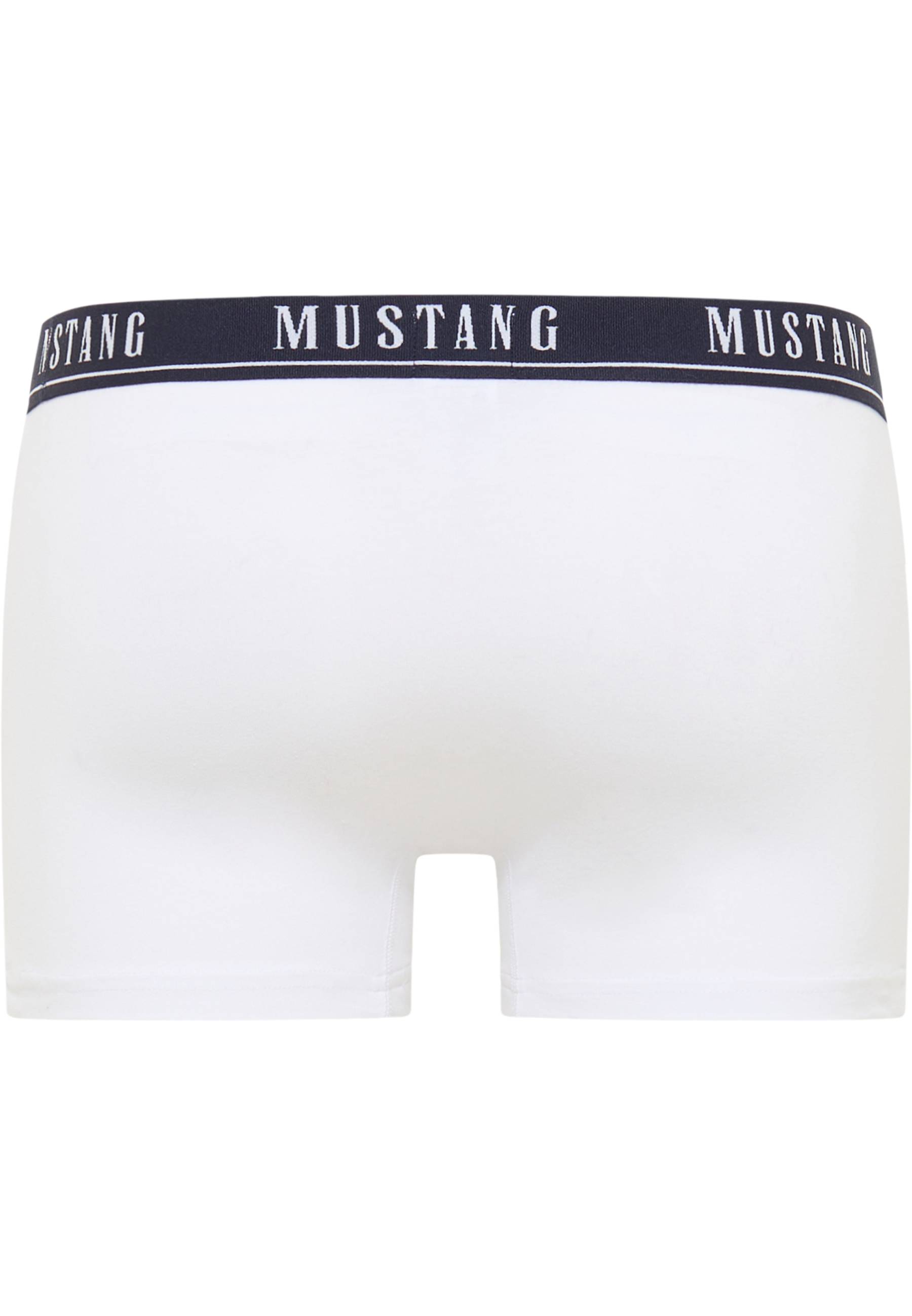 Boxer, Underwear, Weiß, Gummibund, Mustang