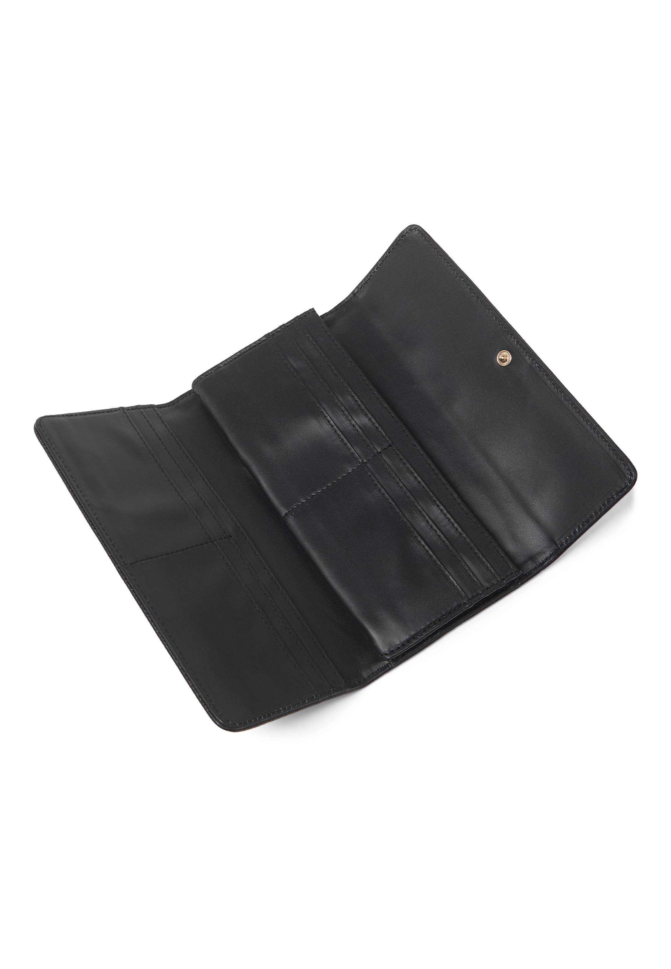 Geldbörse, Portemonnaie, Wallet, Schwarz, Faltwallet