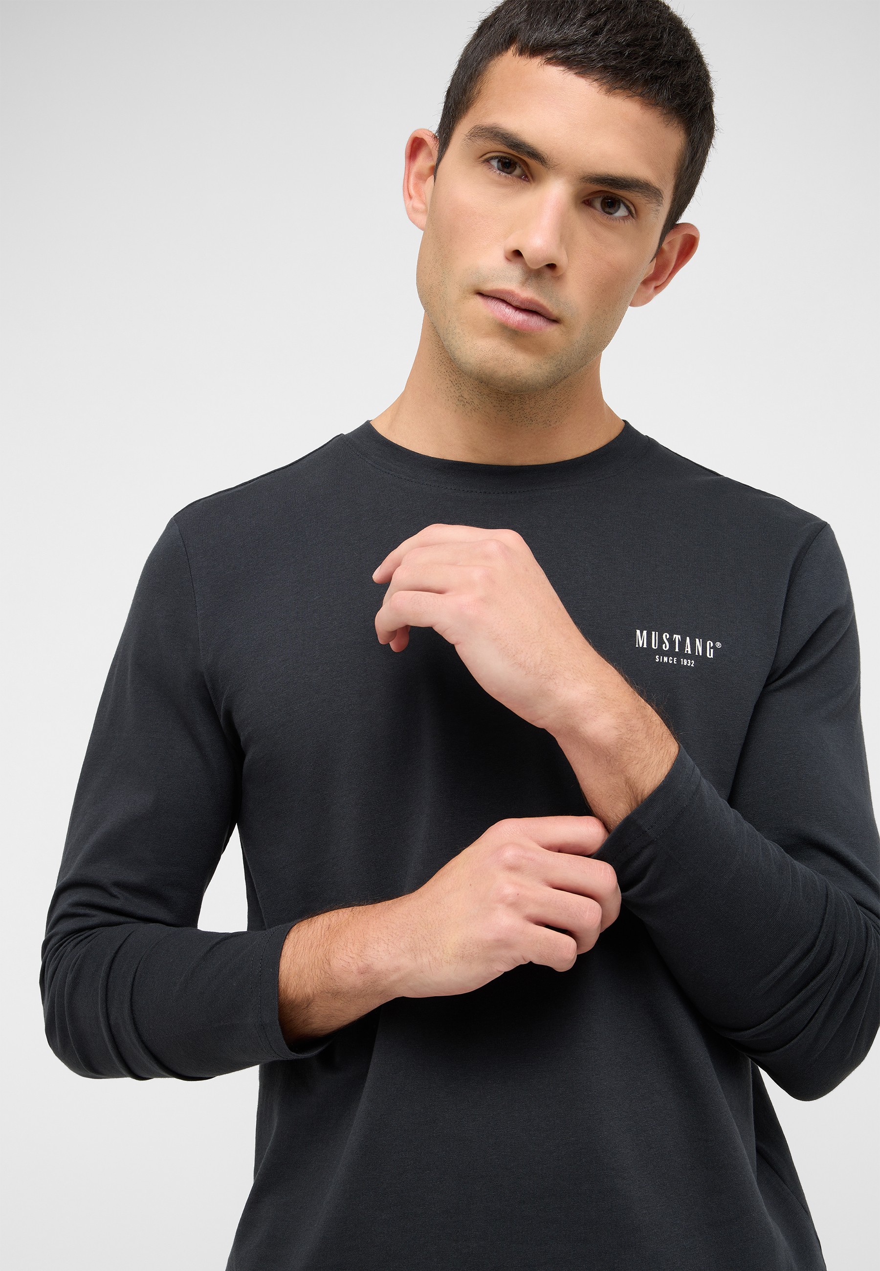 Langarm, Ärmel, T-shirt, Mann, Person