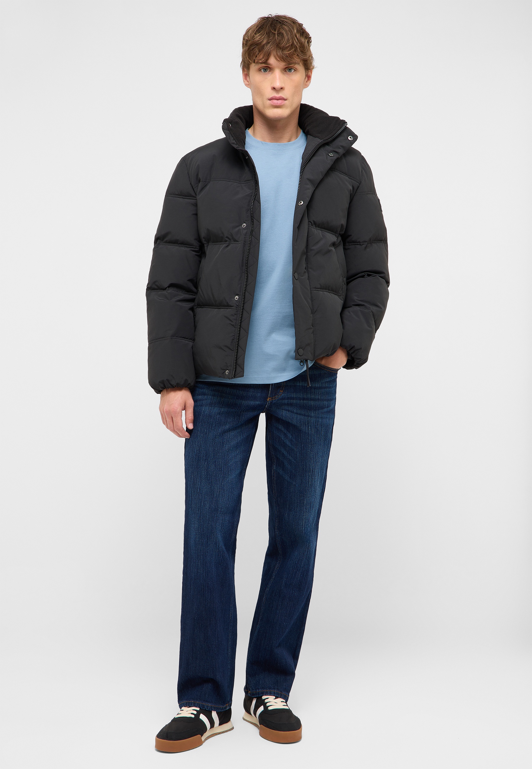 Puffer jacket, Black jacket, Down jacket, Hooded, Men's outerwear