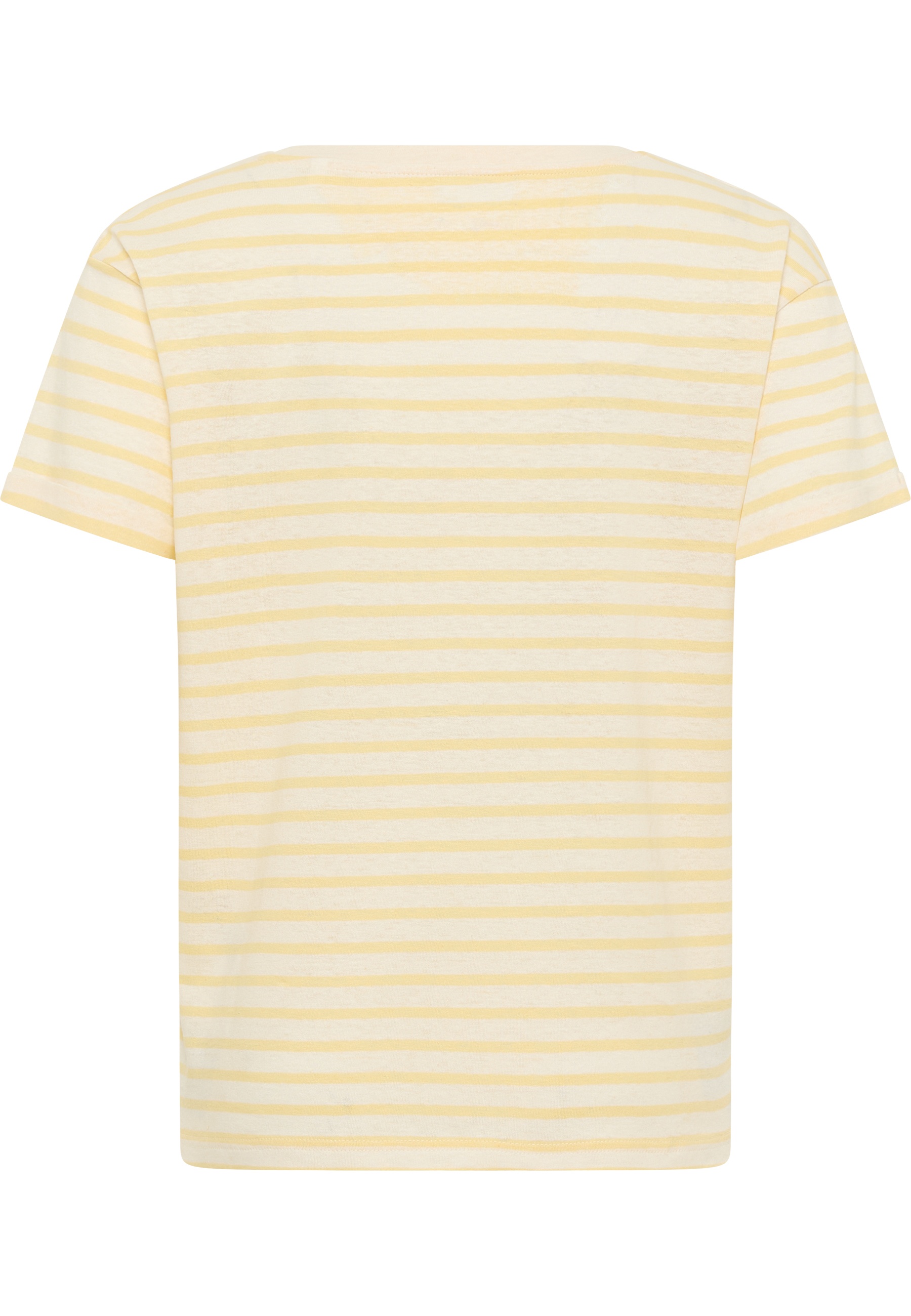 T-Shirt, Streifen, Kurzarm, Gelb, Baumwolle