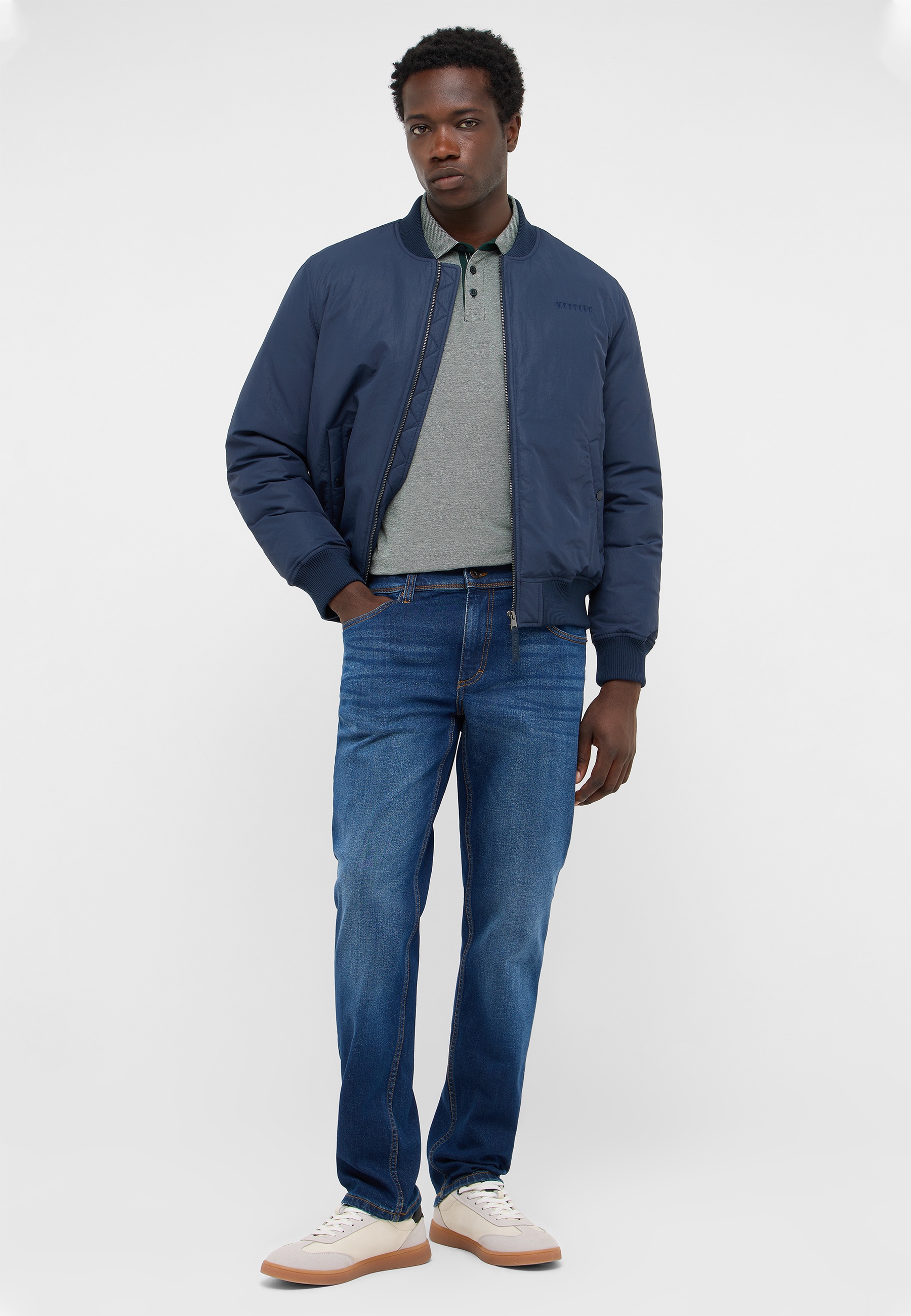 Jacket, Bomberjacke, Blau, gepolstert, casual