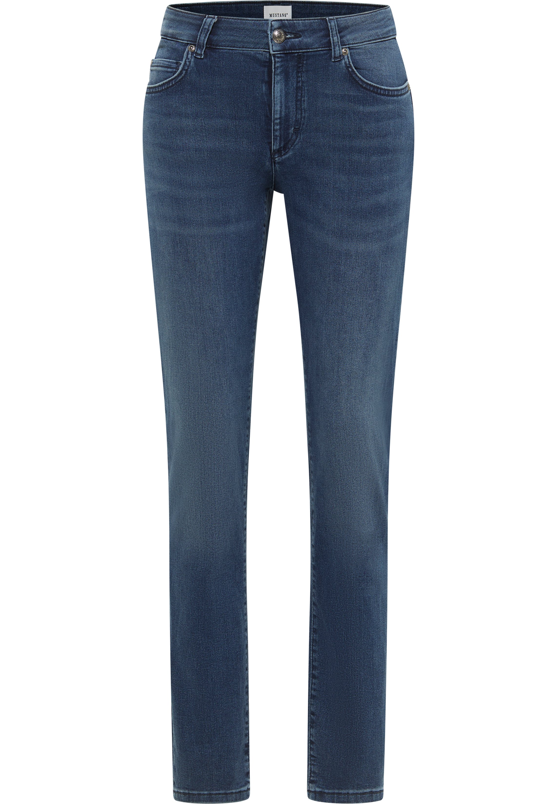 Mustang Damen Jeans Style Crosby Relaxed Slim, blau dunkel