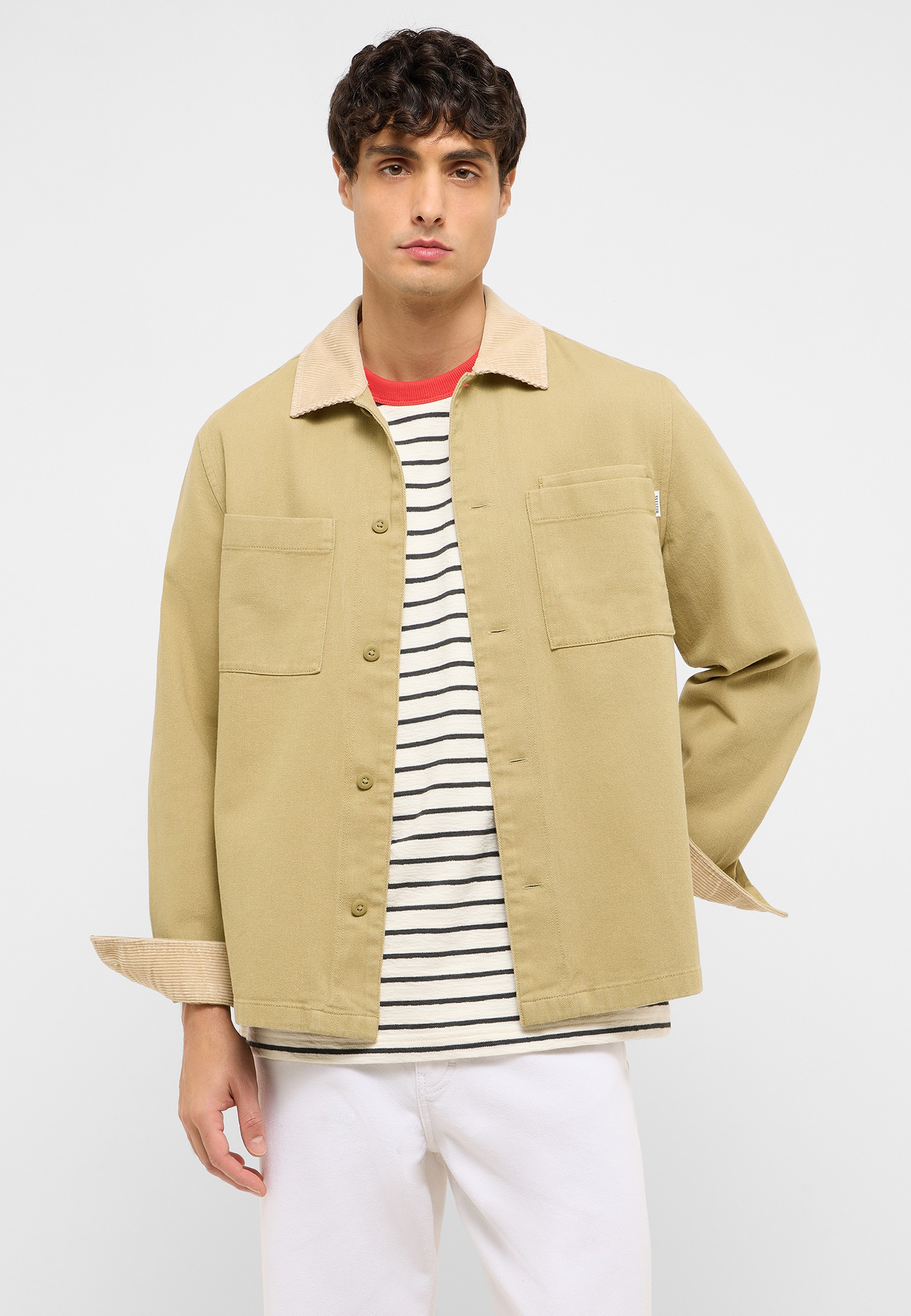 Mantel, Hemd, Jacke, Khaki, Person