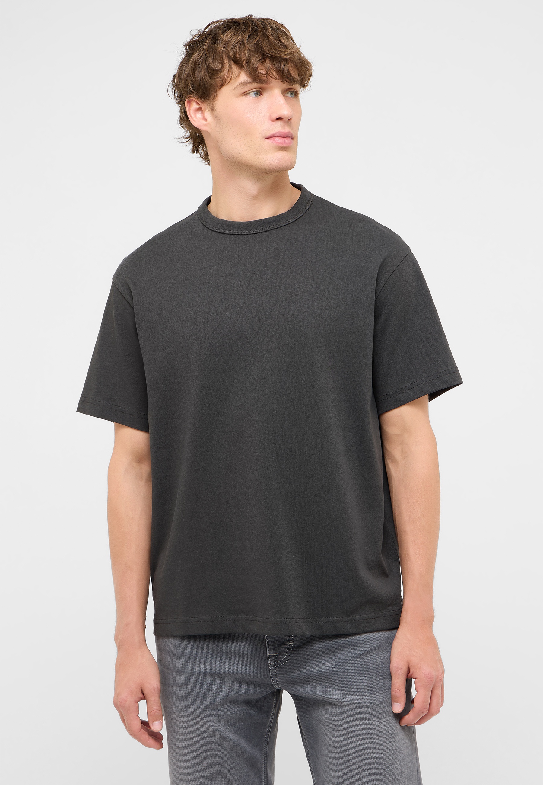 T-Shirt, Kurzarm, Graue Farbe, Unisex, Baumwolle