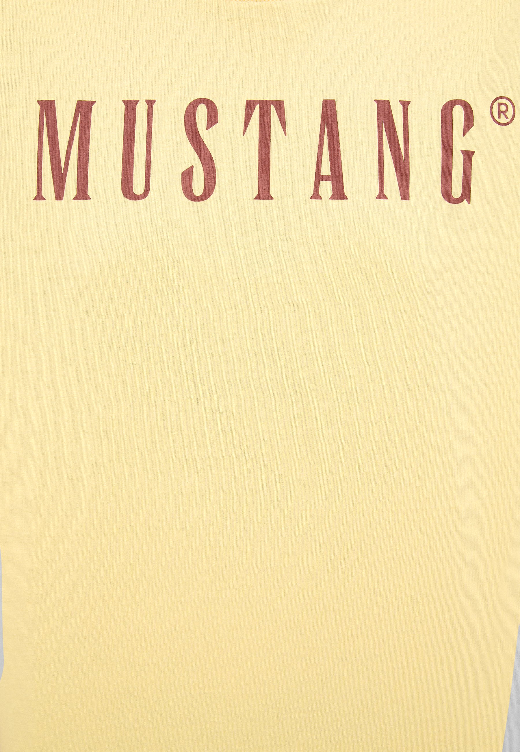 t-shirt, mustang, logo, text, gelb