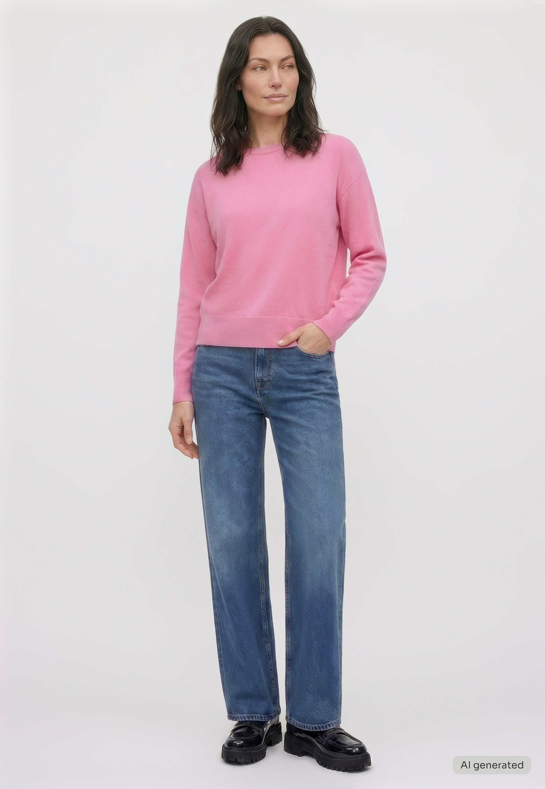 mit Flat-Knit-Struktur