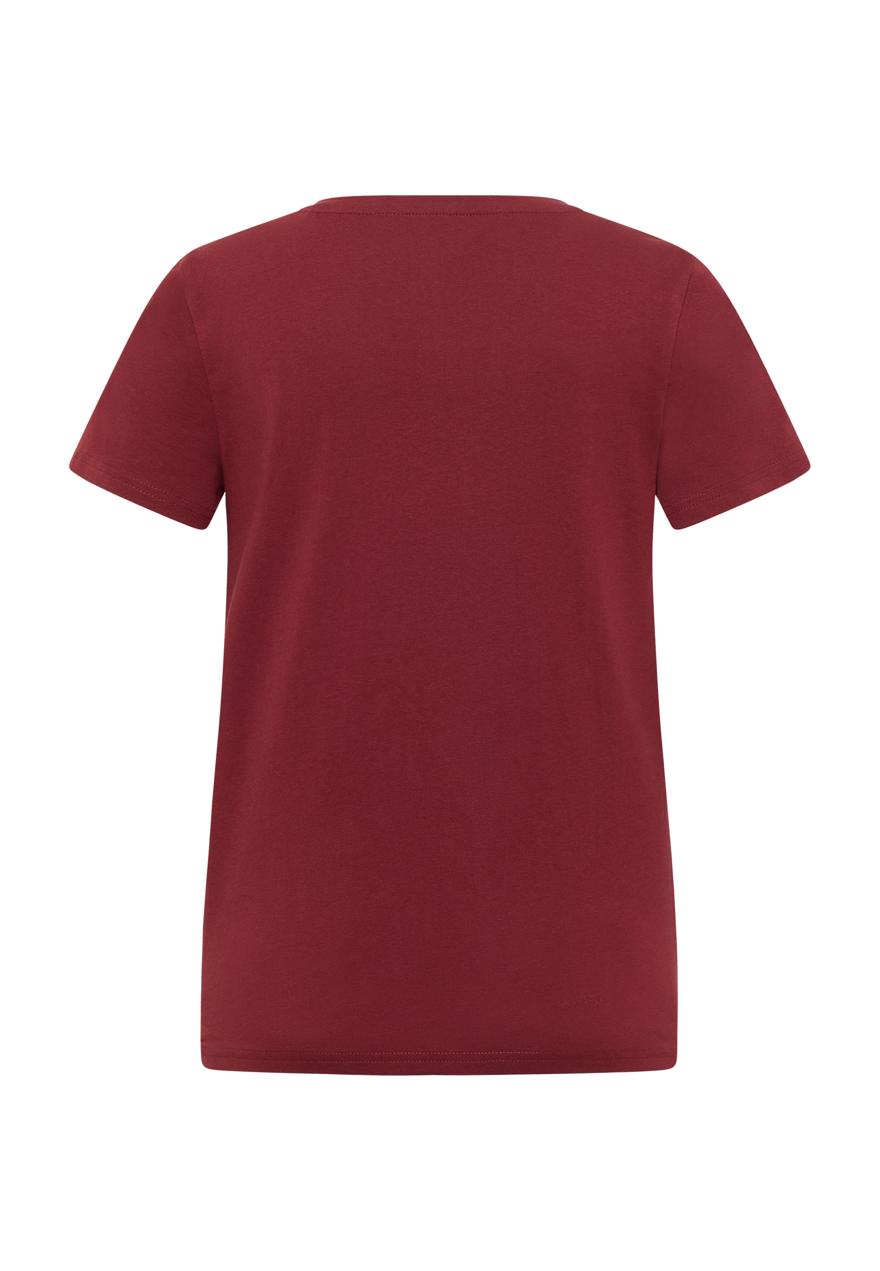 T-Shirt, Kurzarm, unifarben, rot, Baumwolle