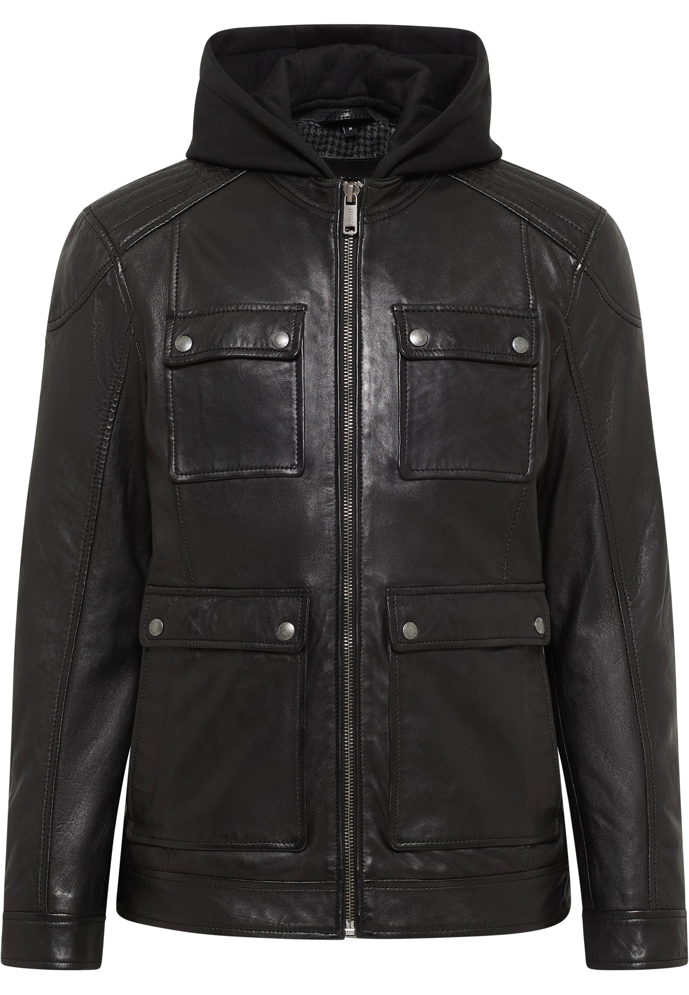 Mustang Herren Jacke Style Biker Jacket, schwarz