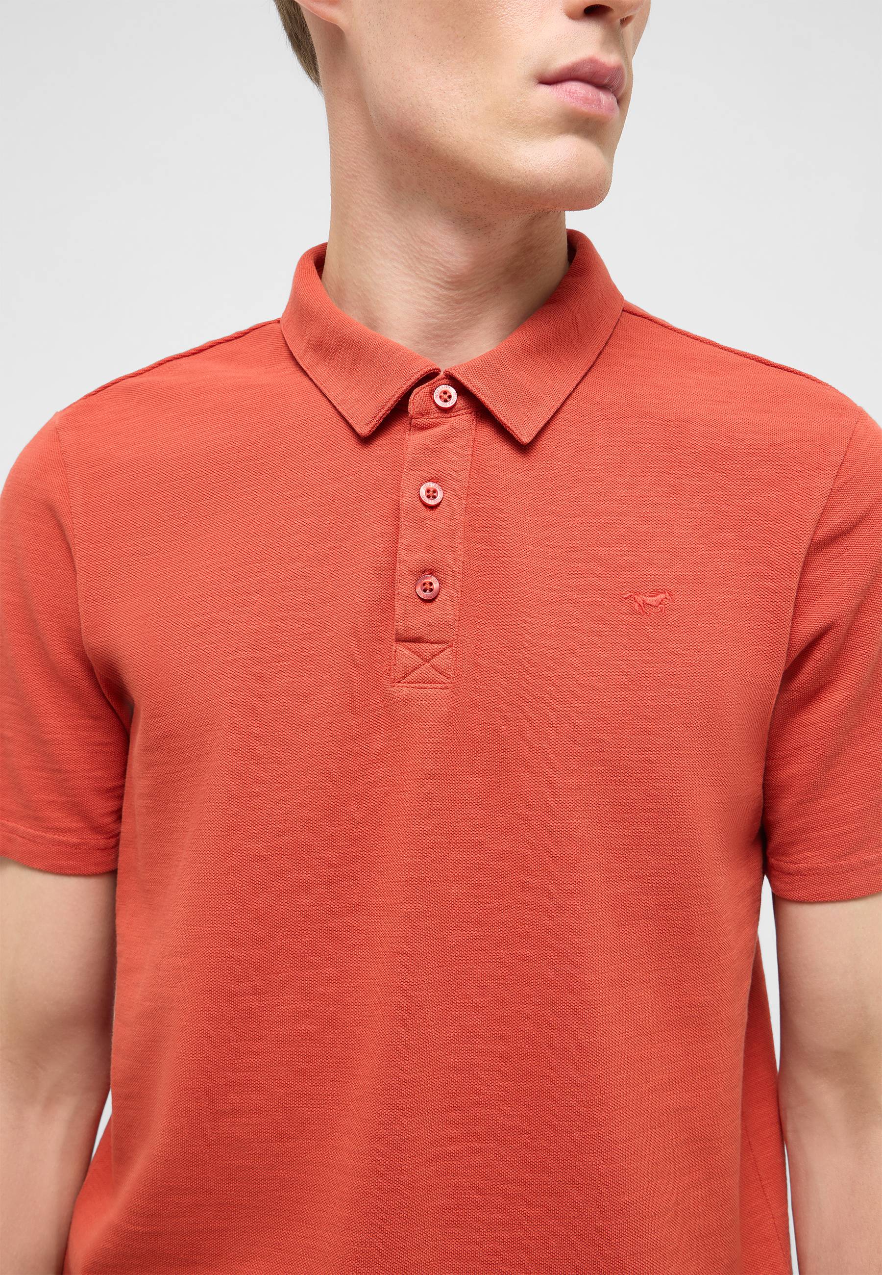 polohemd, polo, kurzarm, reine farbe, knopfleiste