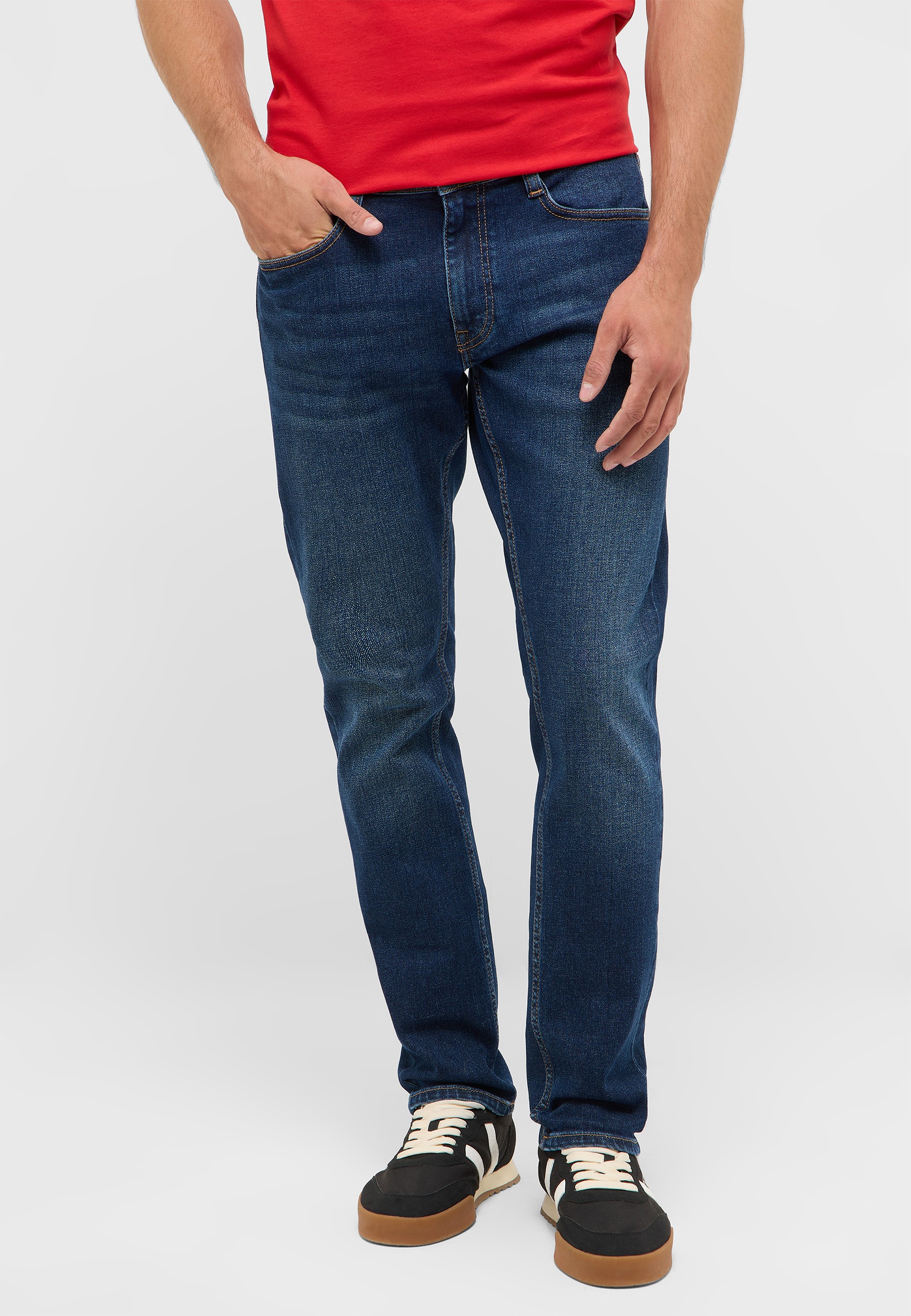 Jeans, Slim Fit, Mittlerer Wasch, Indigo?