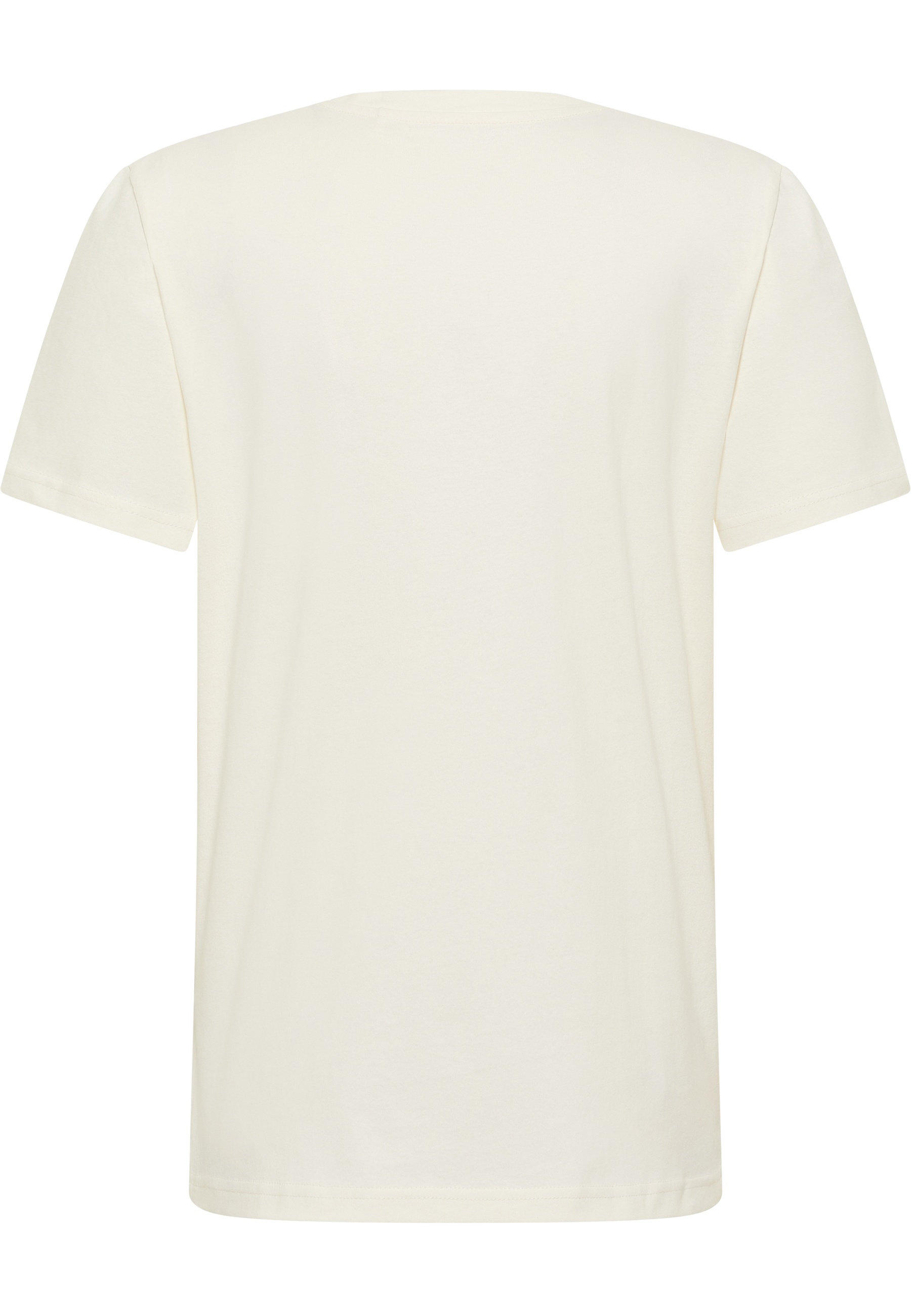 T-Shirt, Kurzarm, Creme, Einfarbig, Baumwolle