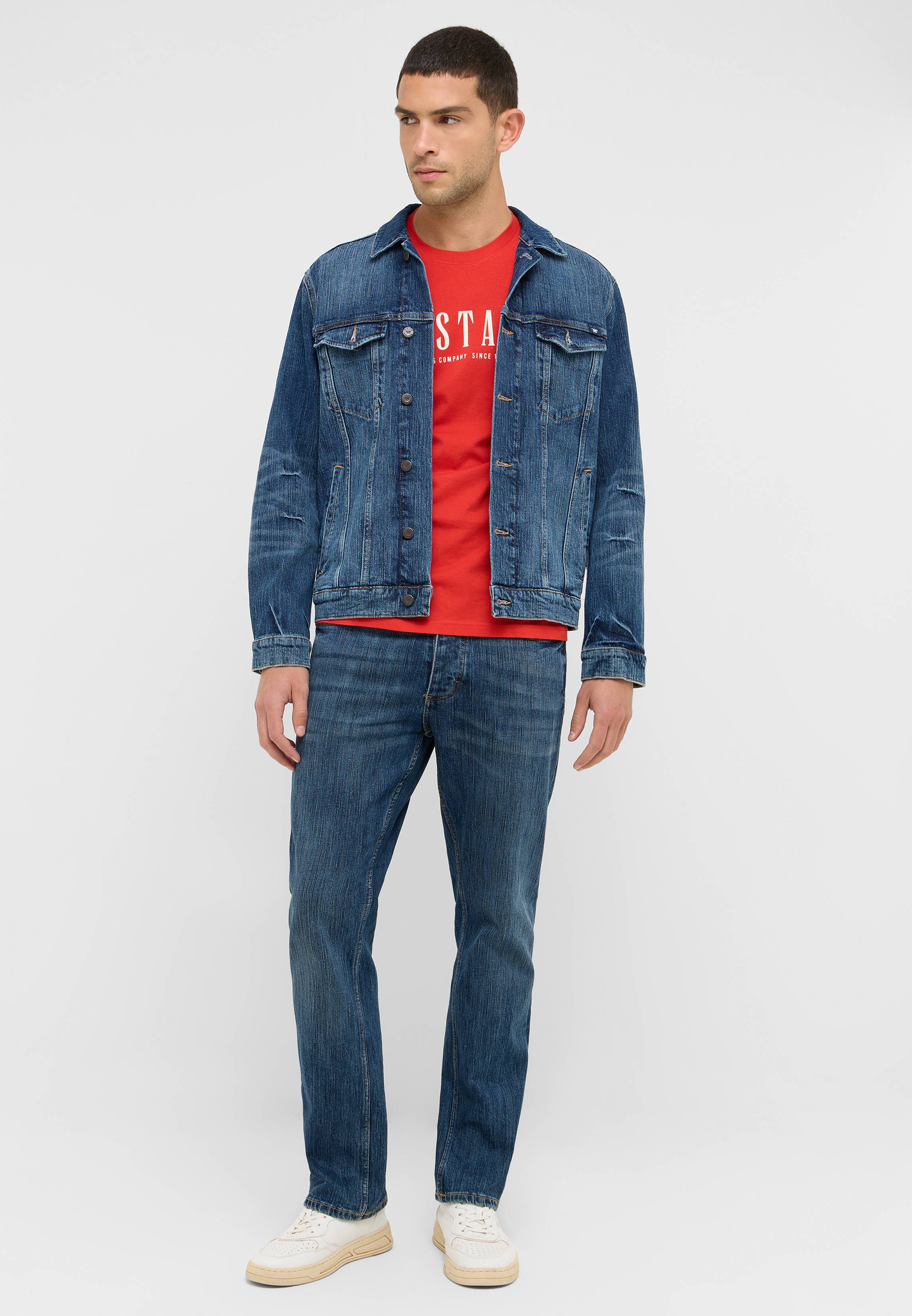 Hosen, Weste, Jeans, Mantel, Person