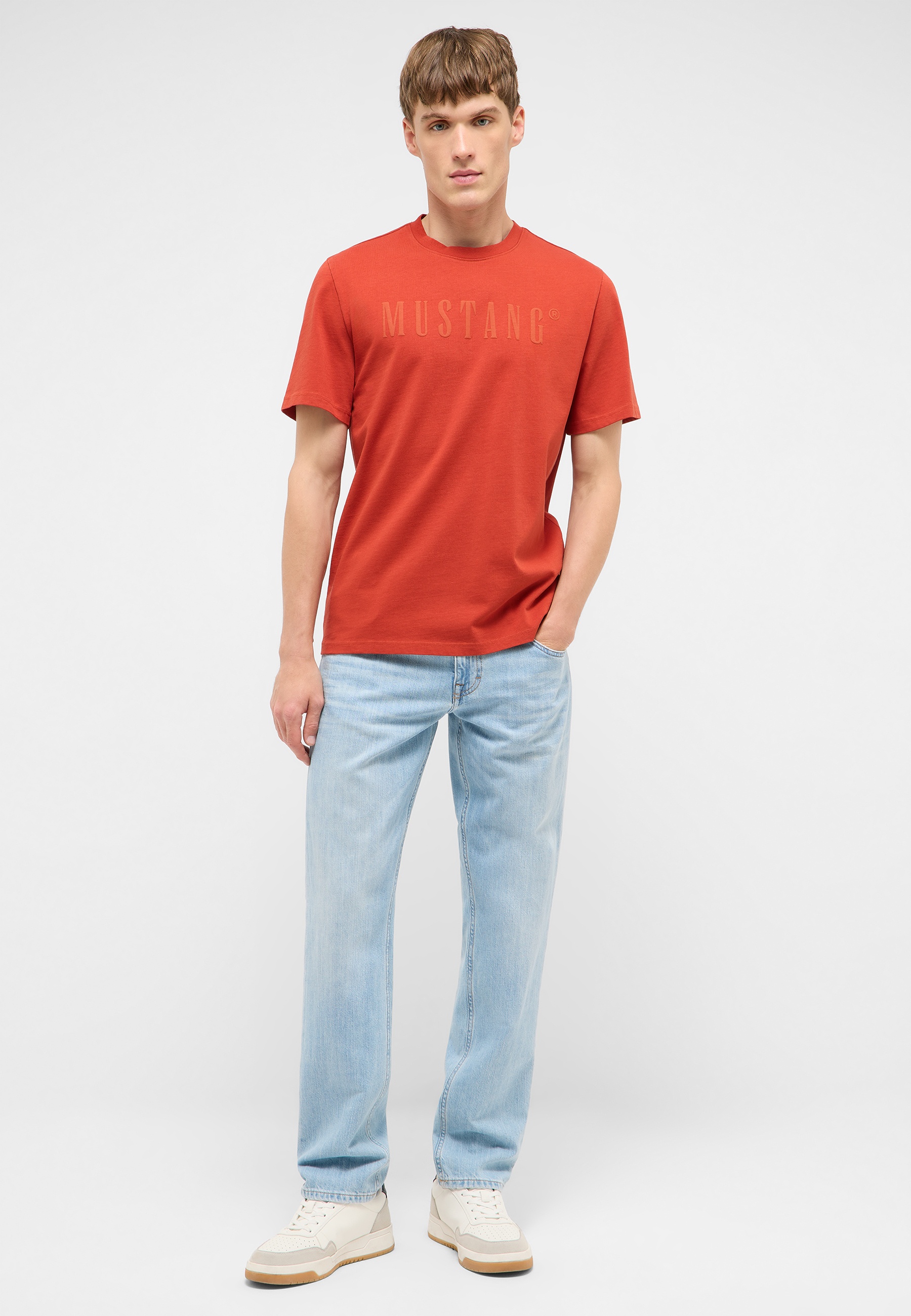 Tee, T-Shirt, Roter Oberteil, Männer, Plain