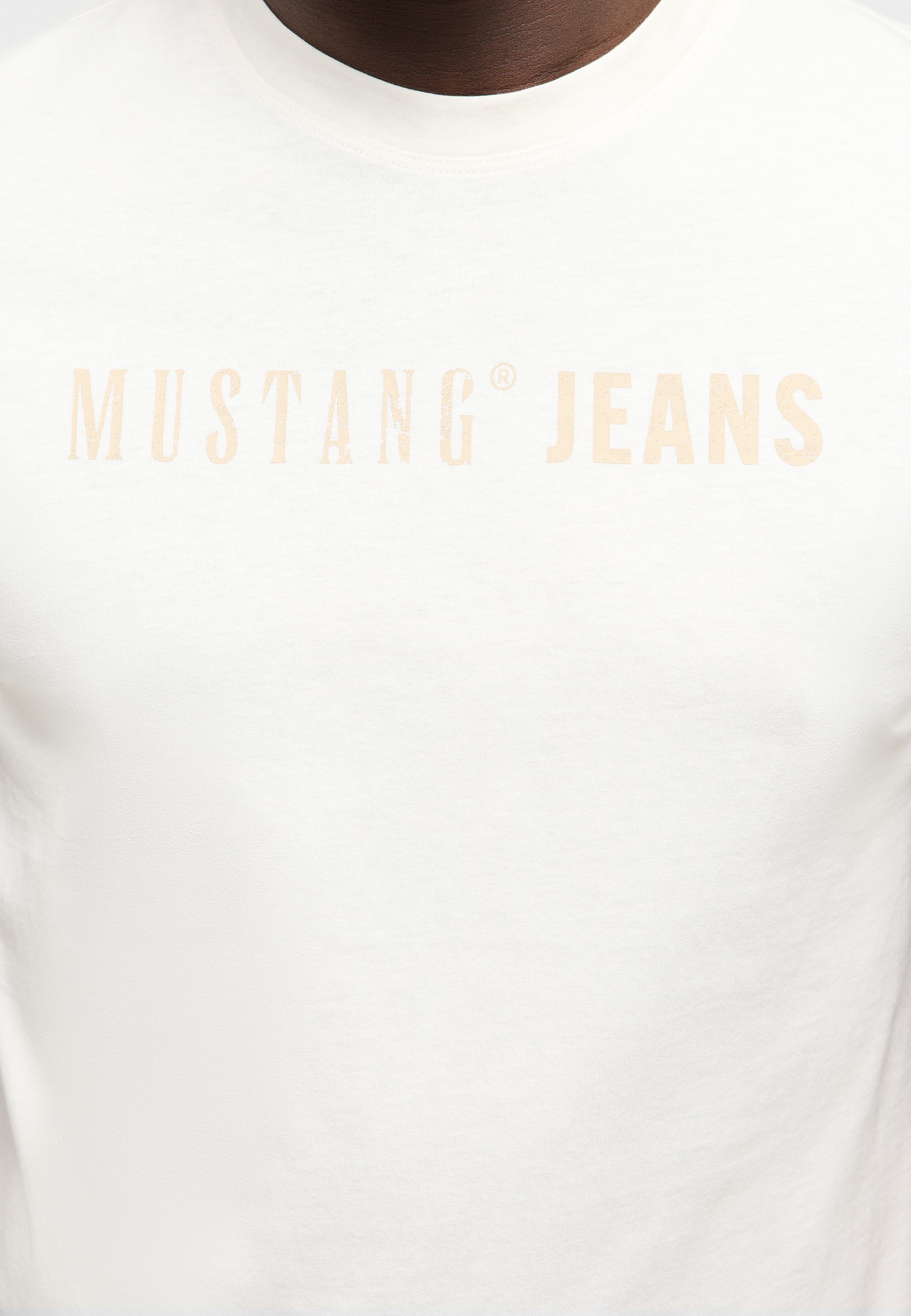 t-shirt, weiß, Logo, mustang jeans, casualwear