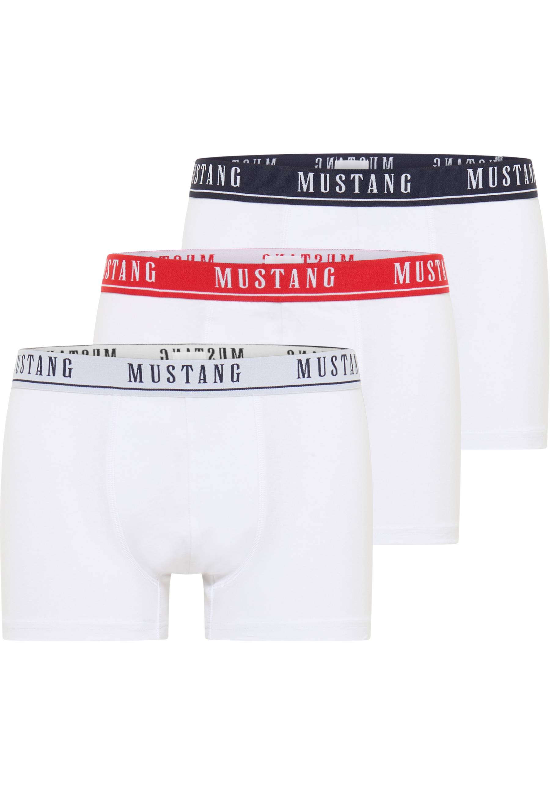 Boxer, Unterwäsche, Weiß, ElastischerBund, Mustand-Logo