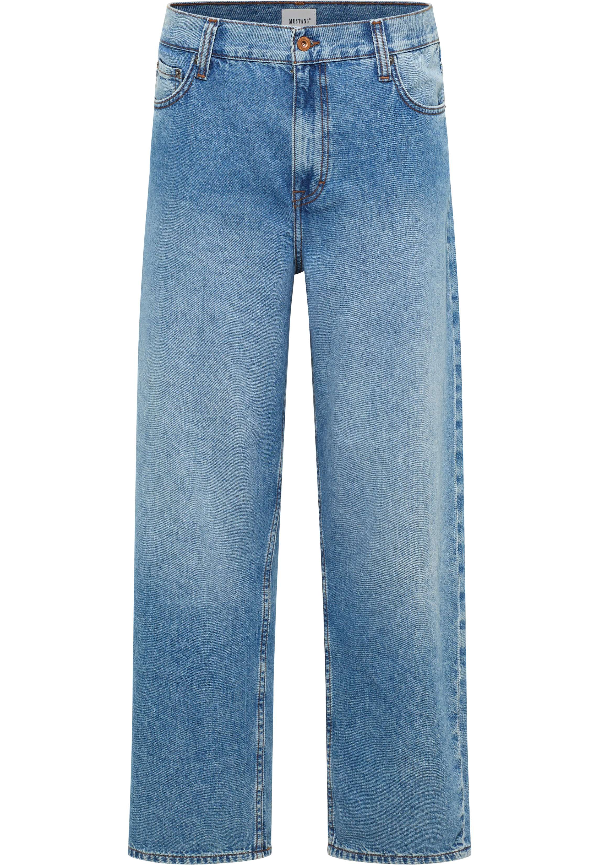 Jeans, Denim, Straight leg, Medium wash, Hose