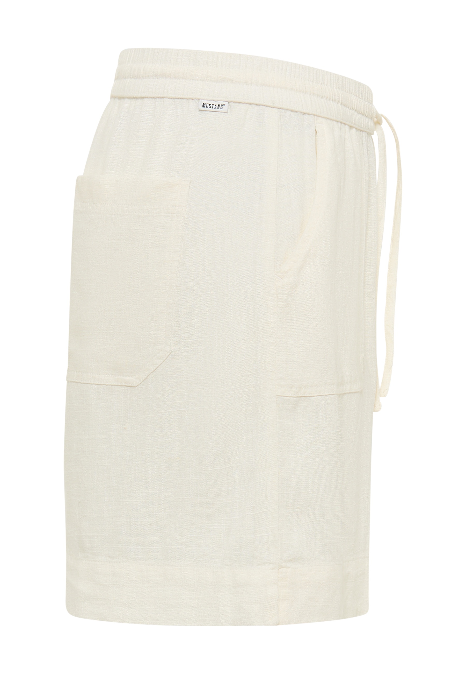 shorts, leinen, beige, kordelzug, tasche