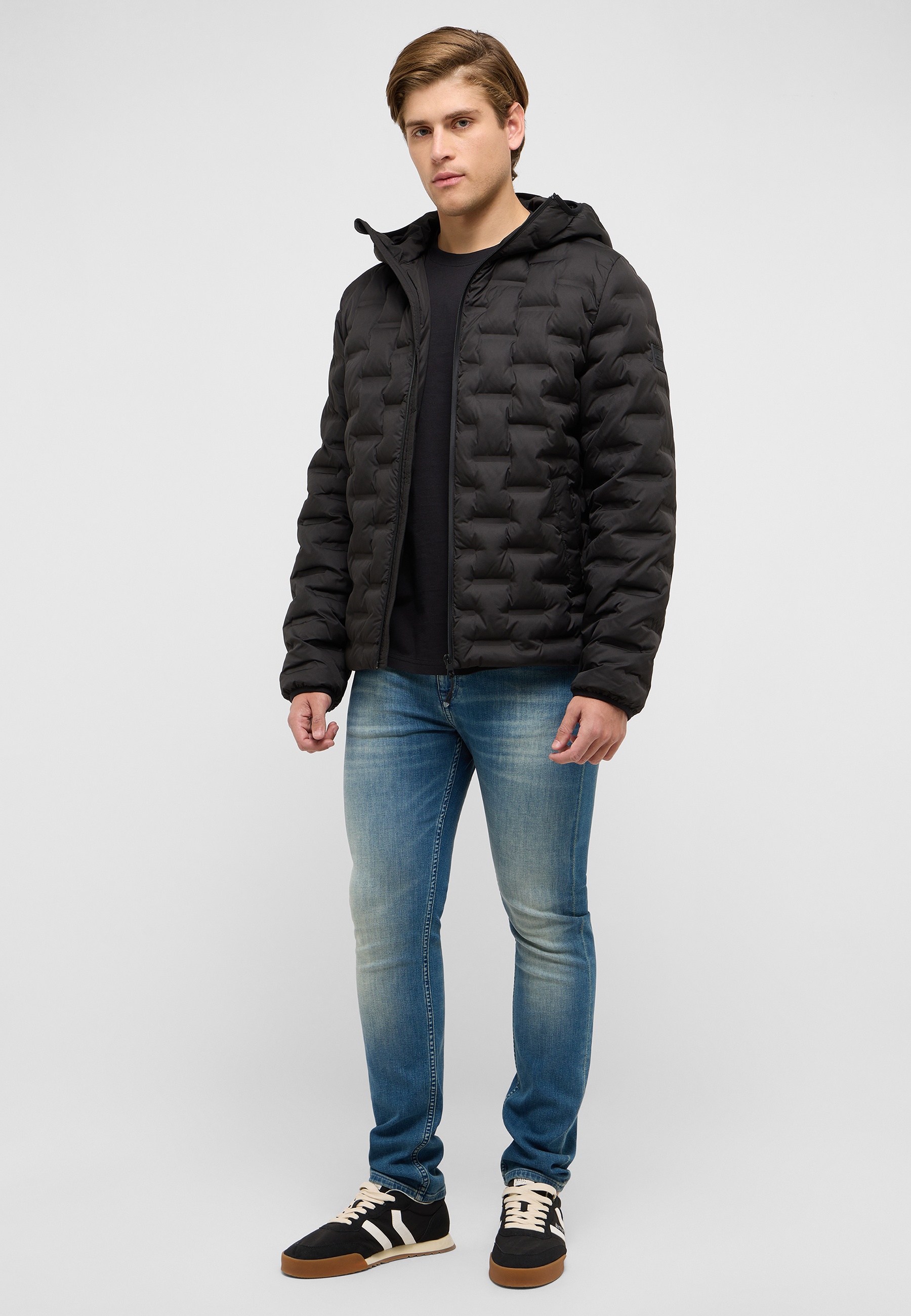 Mantel, Jacke, Hosen, Jeanshose, Person