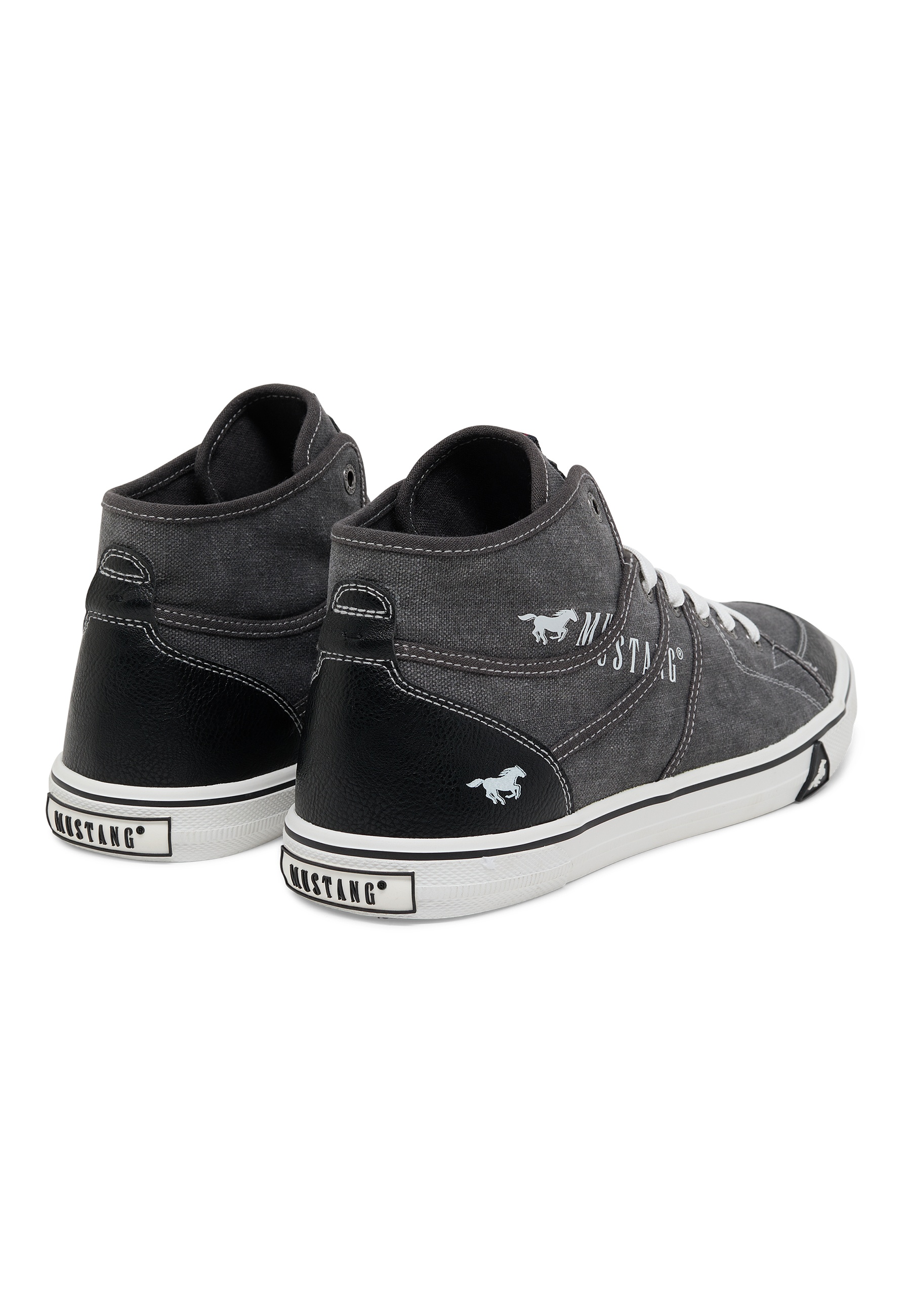 Sneaker, Low-top, Canvas, Washed gray, White sole