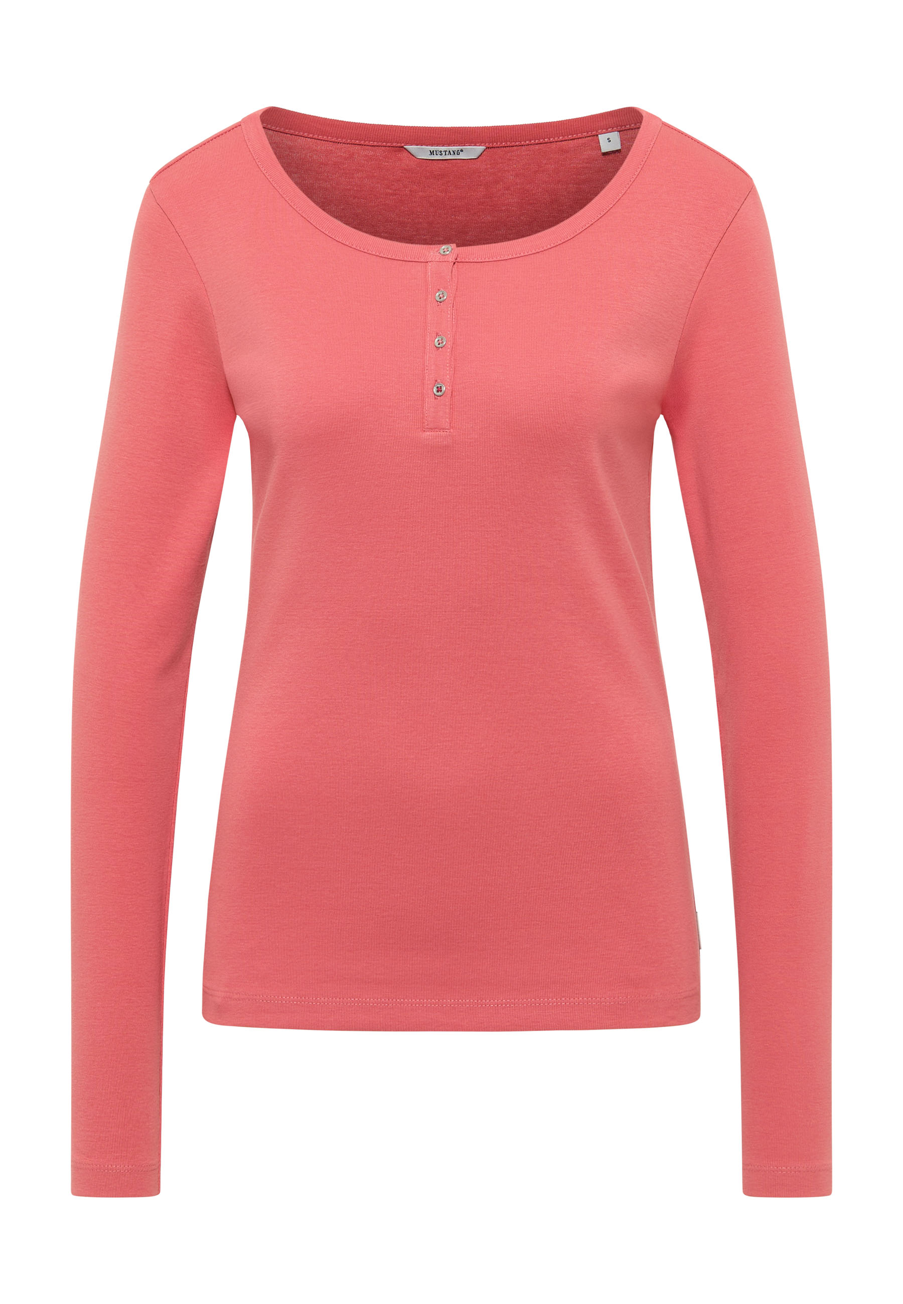 Mustang Damen Langarmshirt Style Hope, rosa