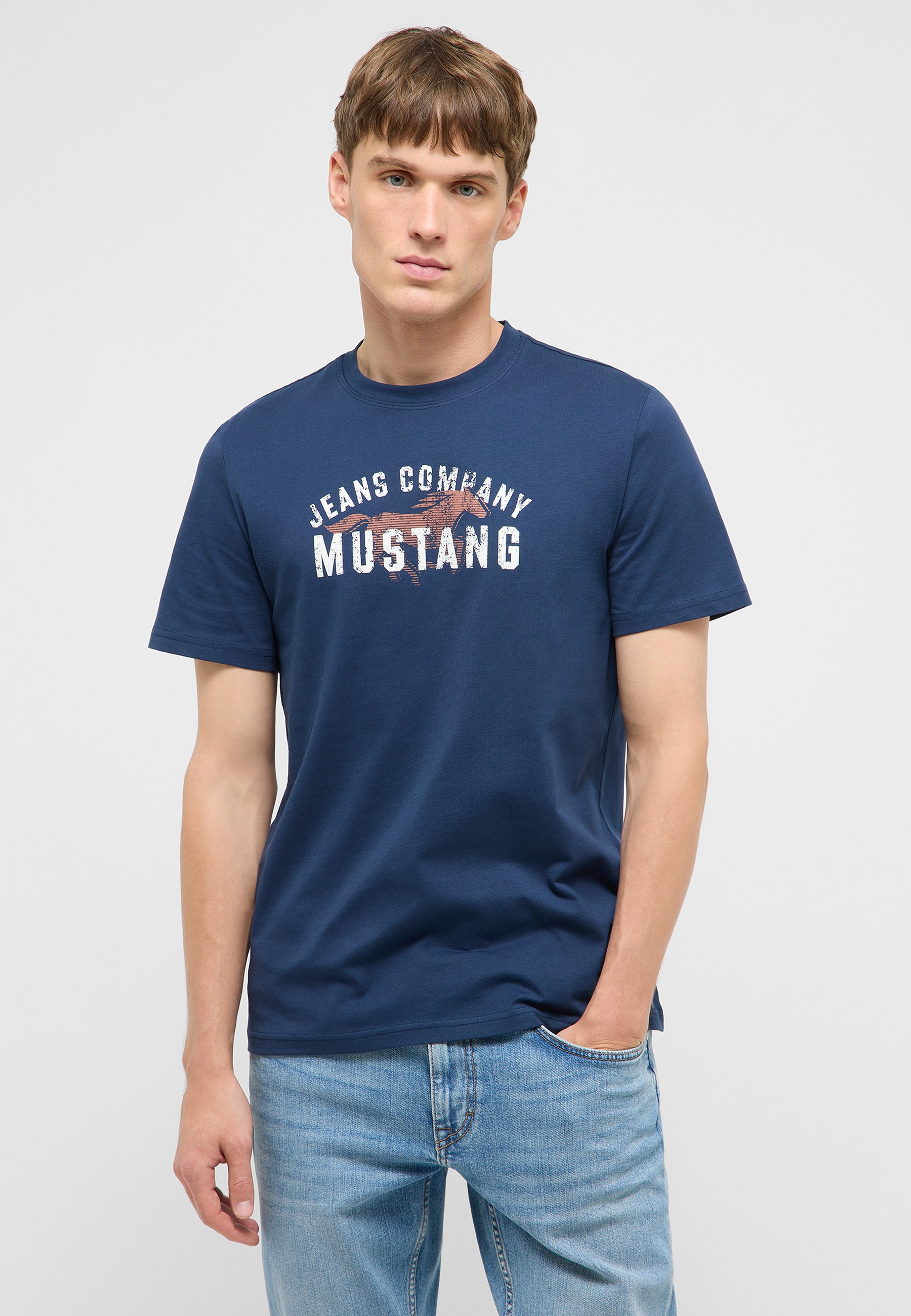 Tee, T-Shirt, Mustang, Jeans Company, Printed logo