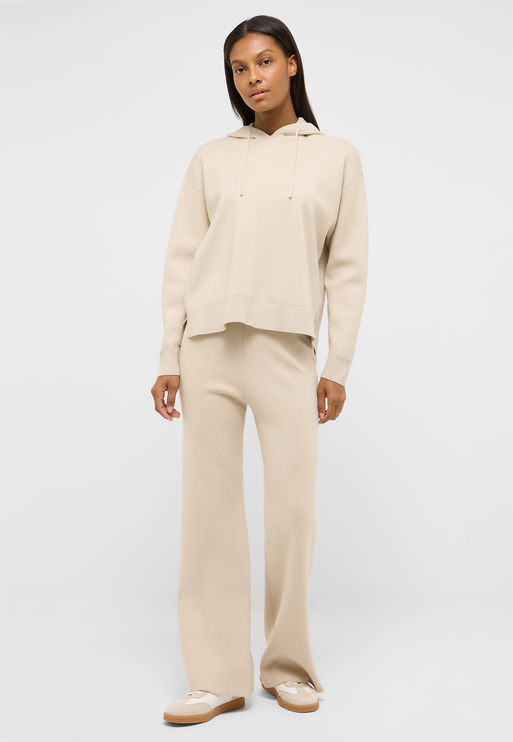 Hoodie, Beige, Sweatpants, Two-piece, Casual wear