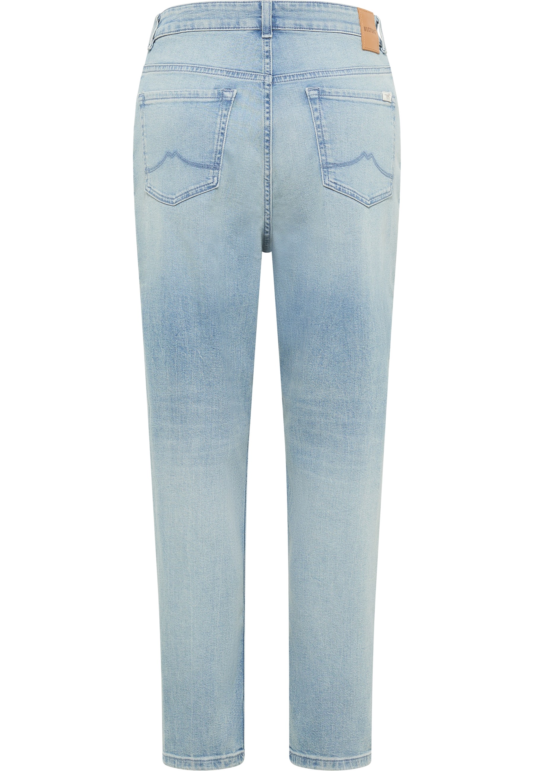 Jeans, Denim, Leichte Waschung, Hintertaschen, Gerader Bein