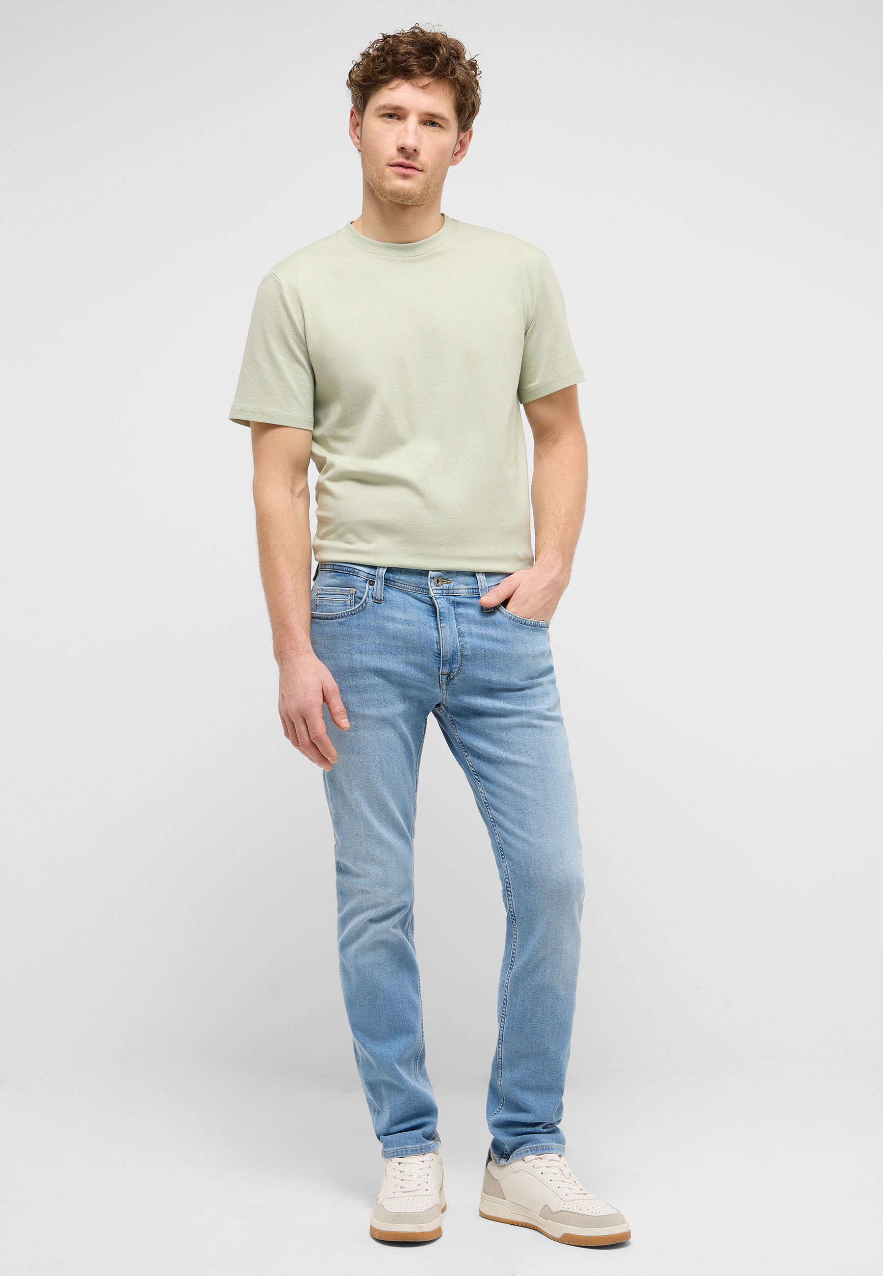 T-Shirt, Kurzarm, Plain, Beige, Casual