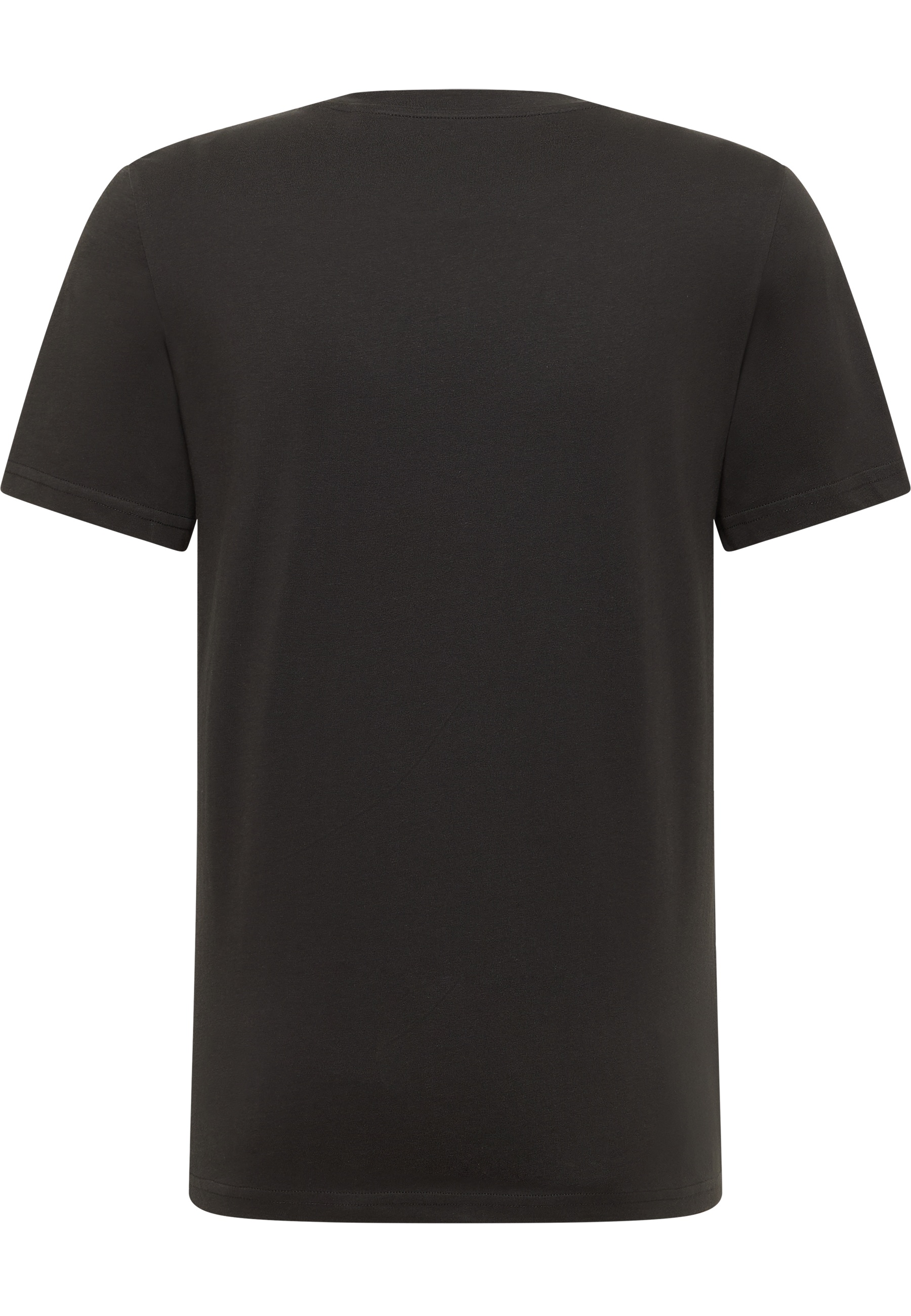 T-Shirt, Kurzarm, Schwarz, Uni, Baumwolle