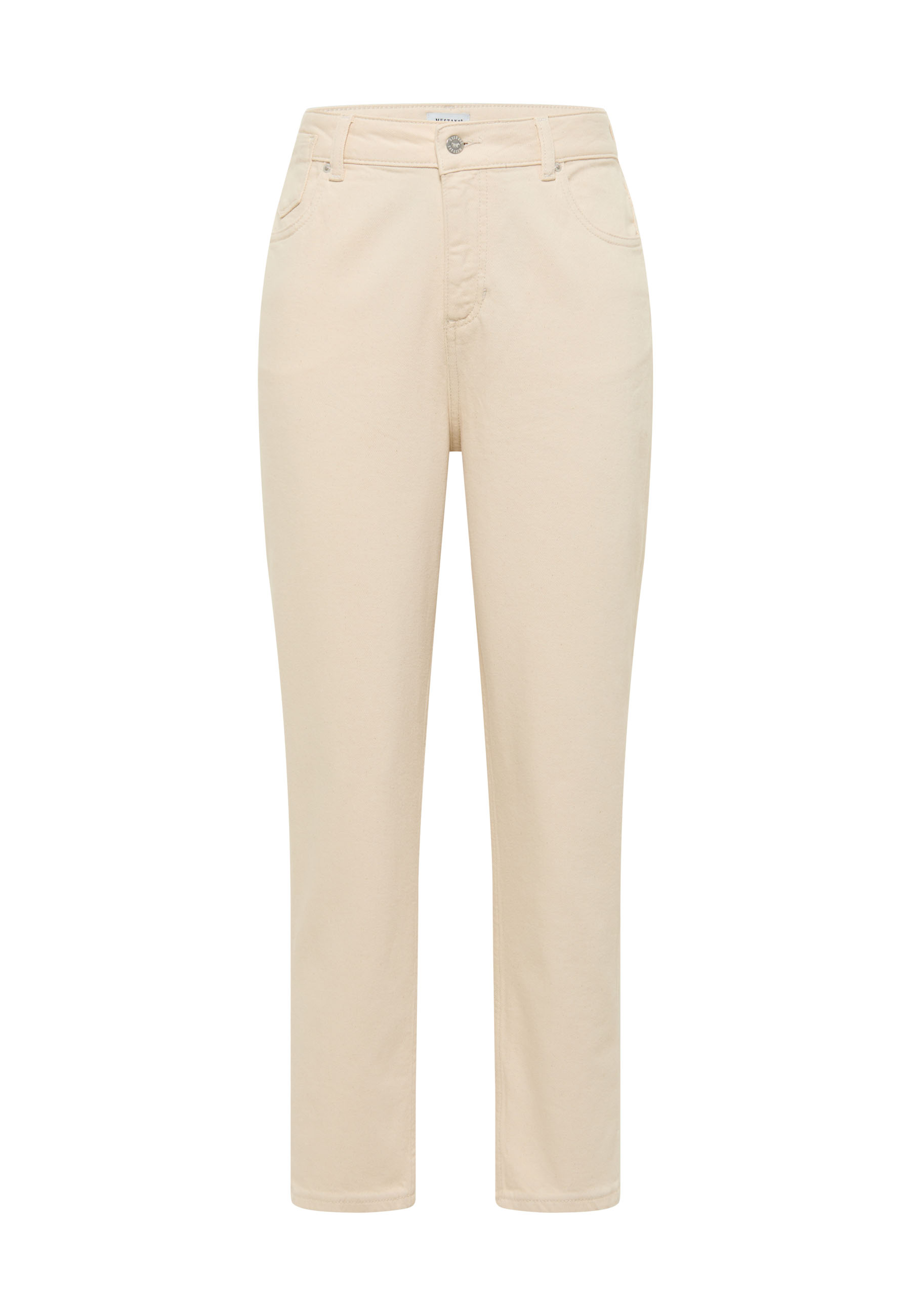 Hose, Beige, Jeans, Klassische Passform, Hoher Bund