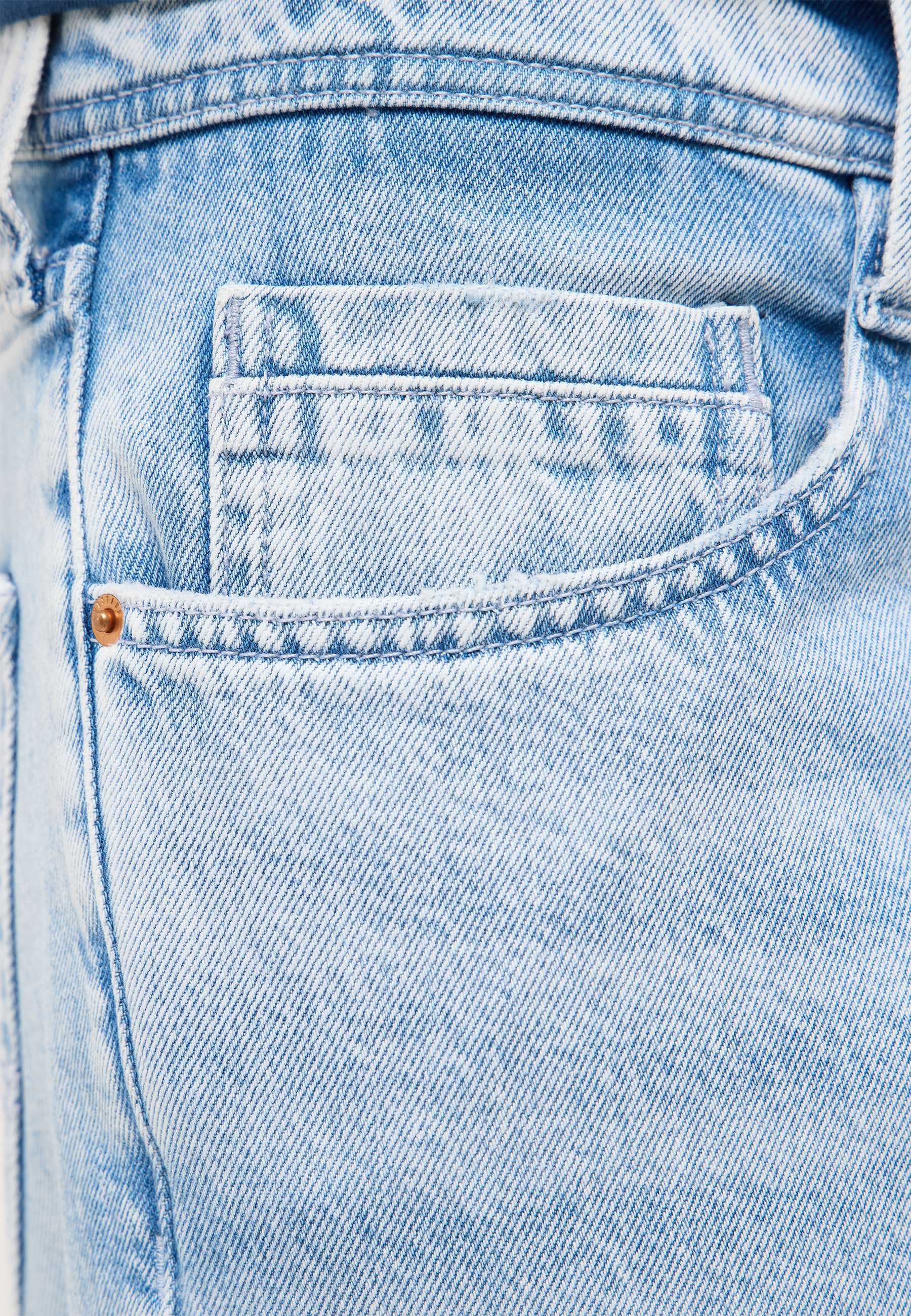 Jeans, Denim, Front Pocket, Light Blue, Copper Rivet