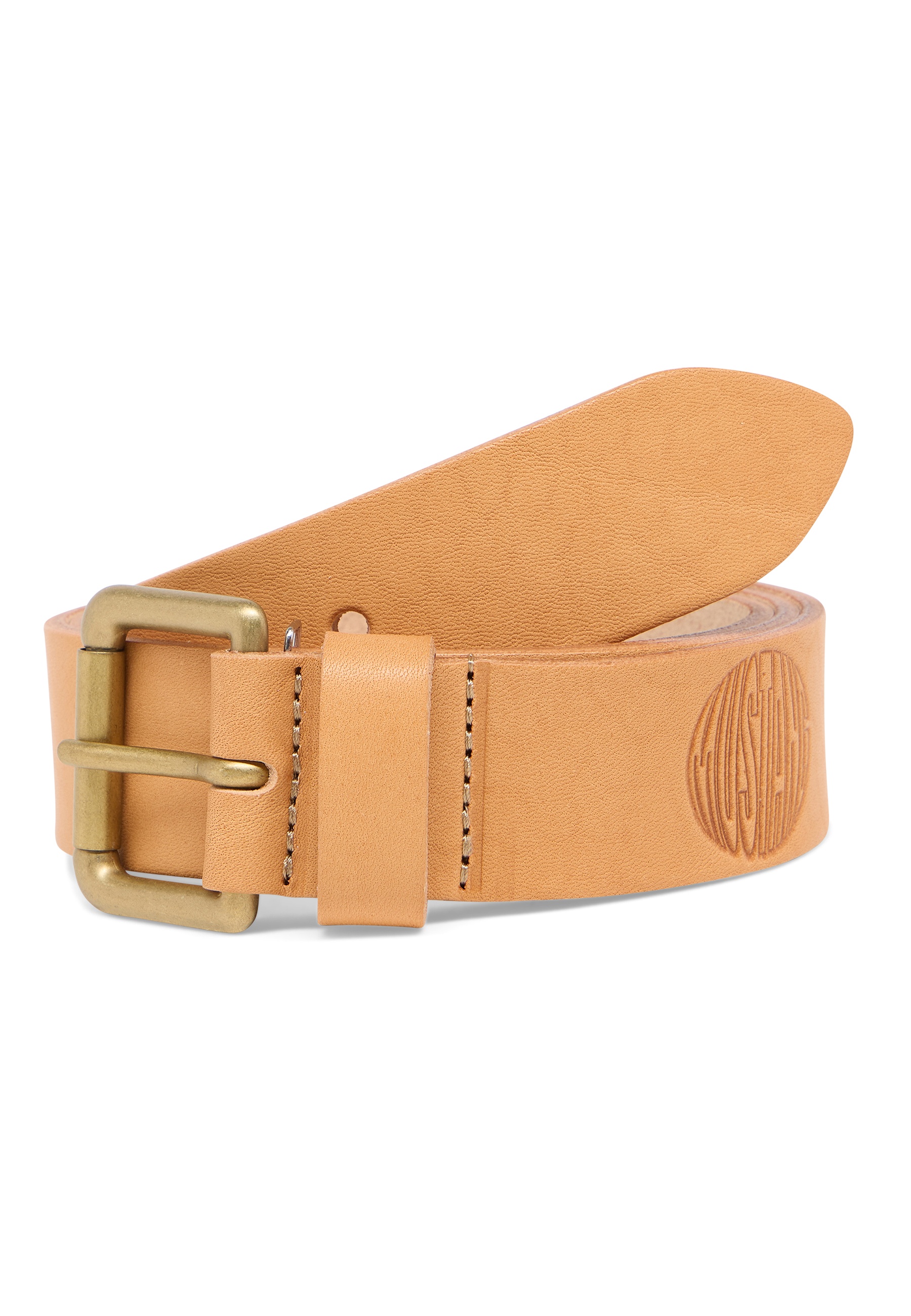 Mustang Herren Gürtel 35 mm aus Vollrindsleder, caramel