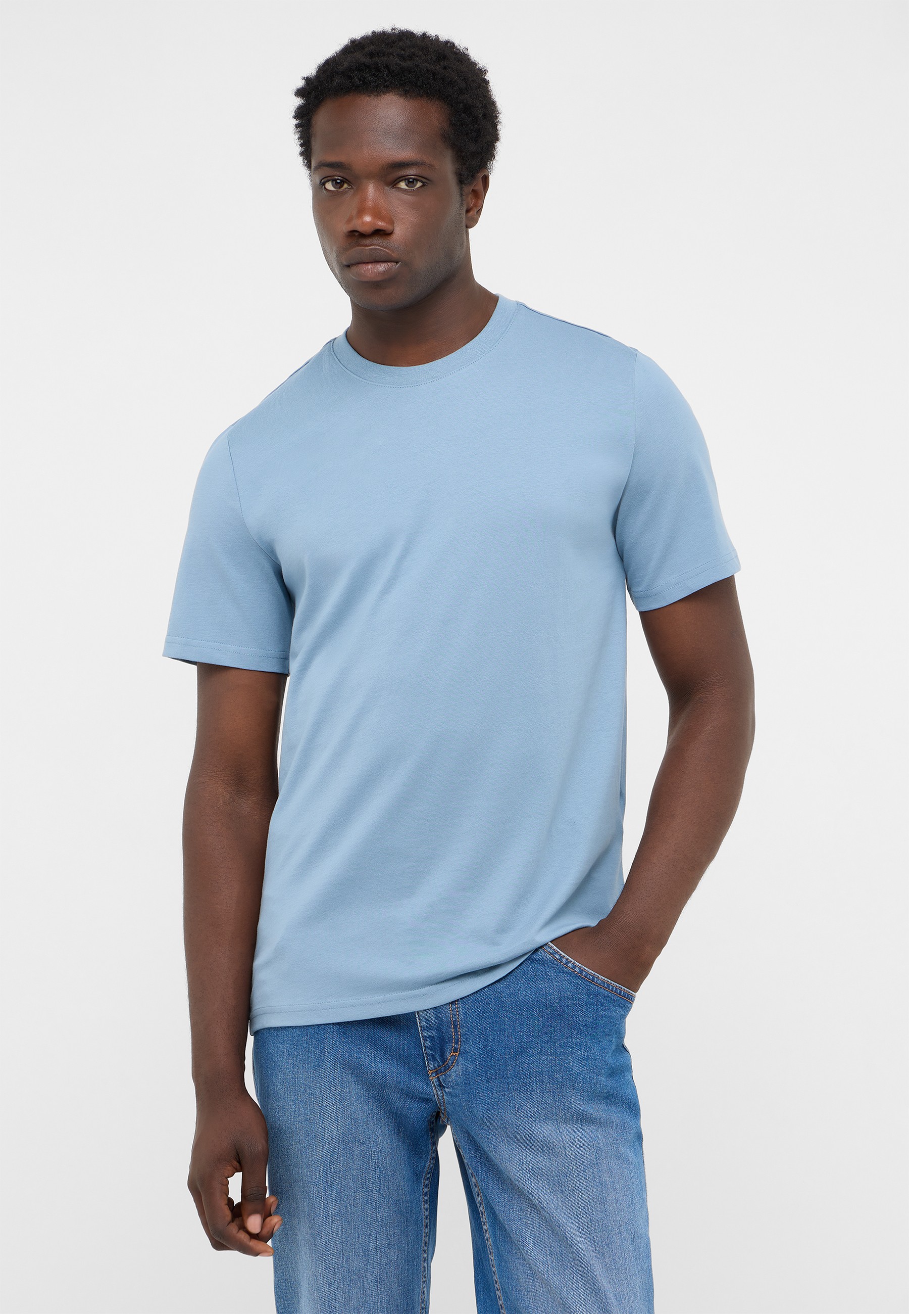 Tee, T-Shirt, unisex, kurzarm, hellblau