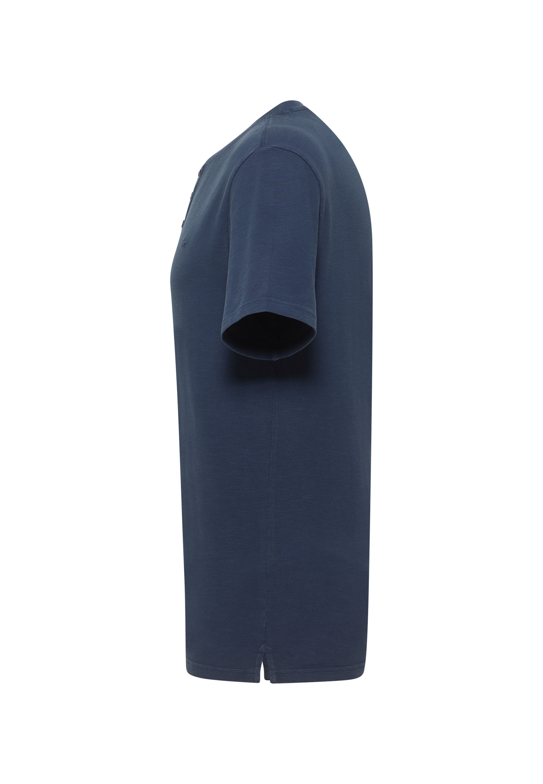 T-Shirt, Kurzarm, Plain, Körperfarbe blau, Hemdshirt