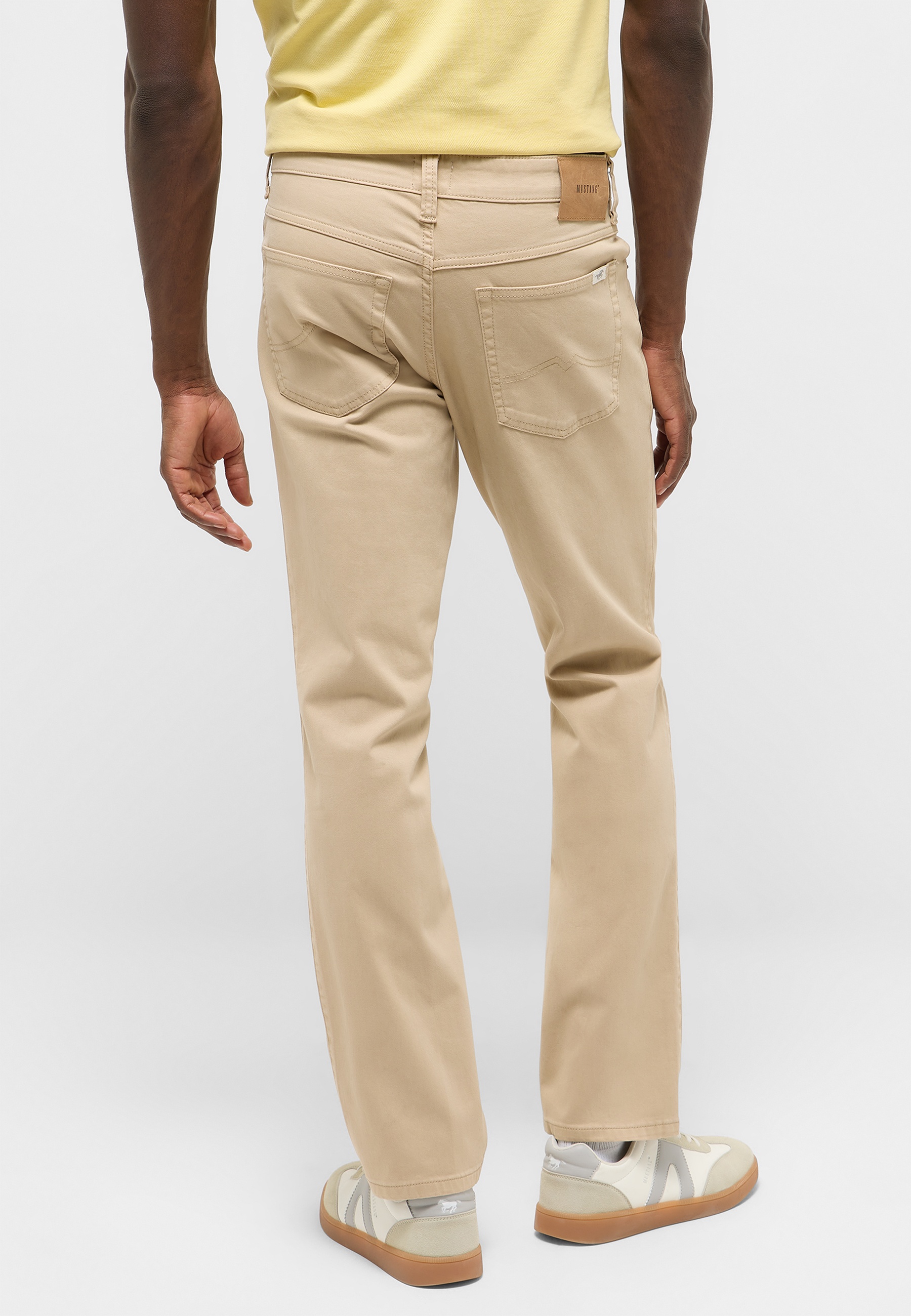 Chinohose, Beige, Rückseite, Pockets, Taschengröße