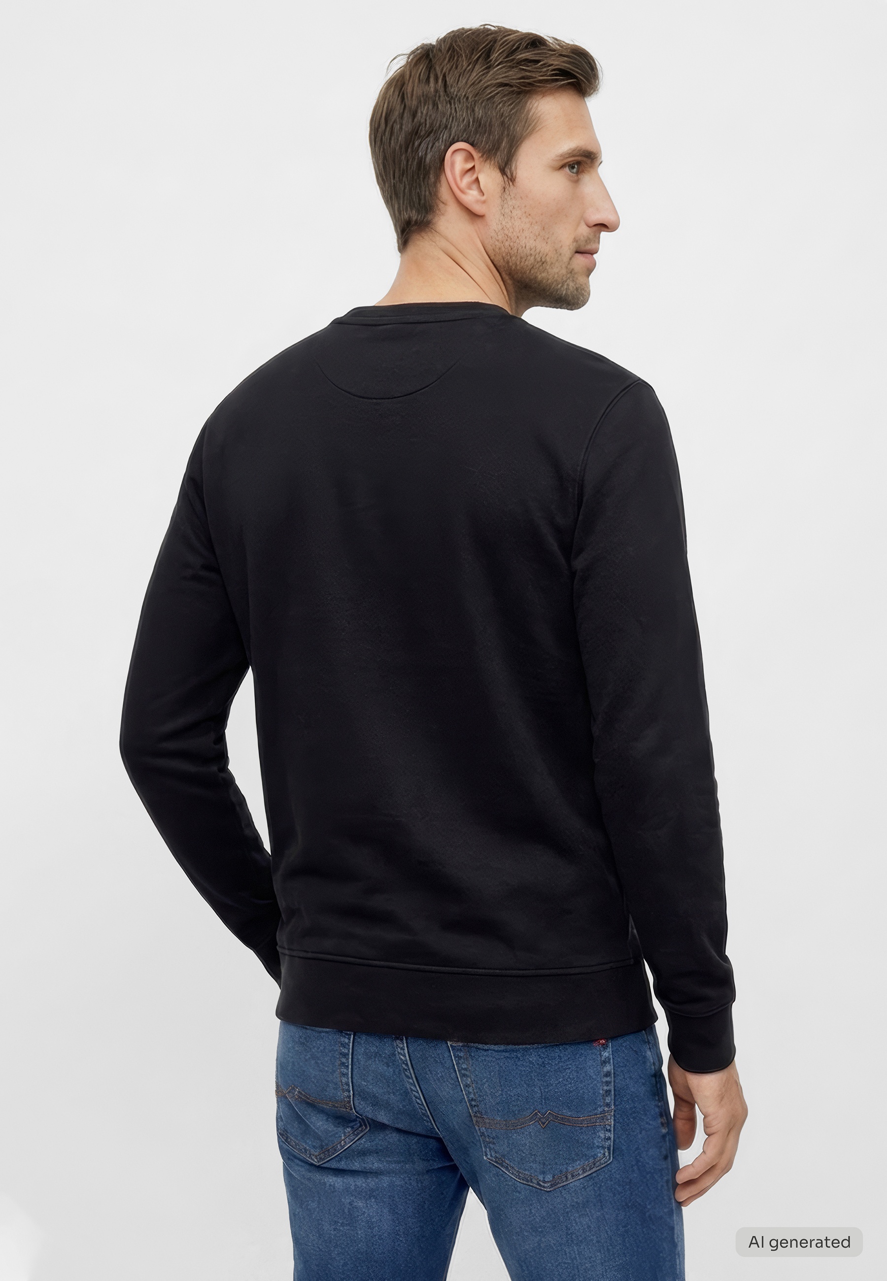 lang, shirt, sweatshirt, black, back view
