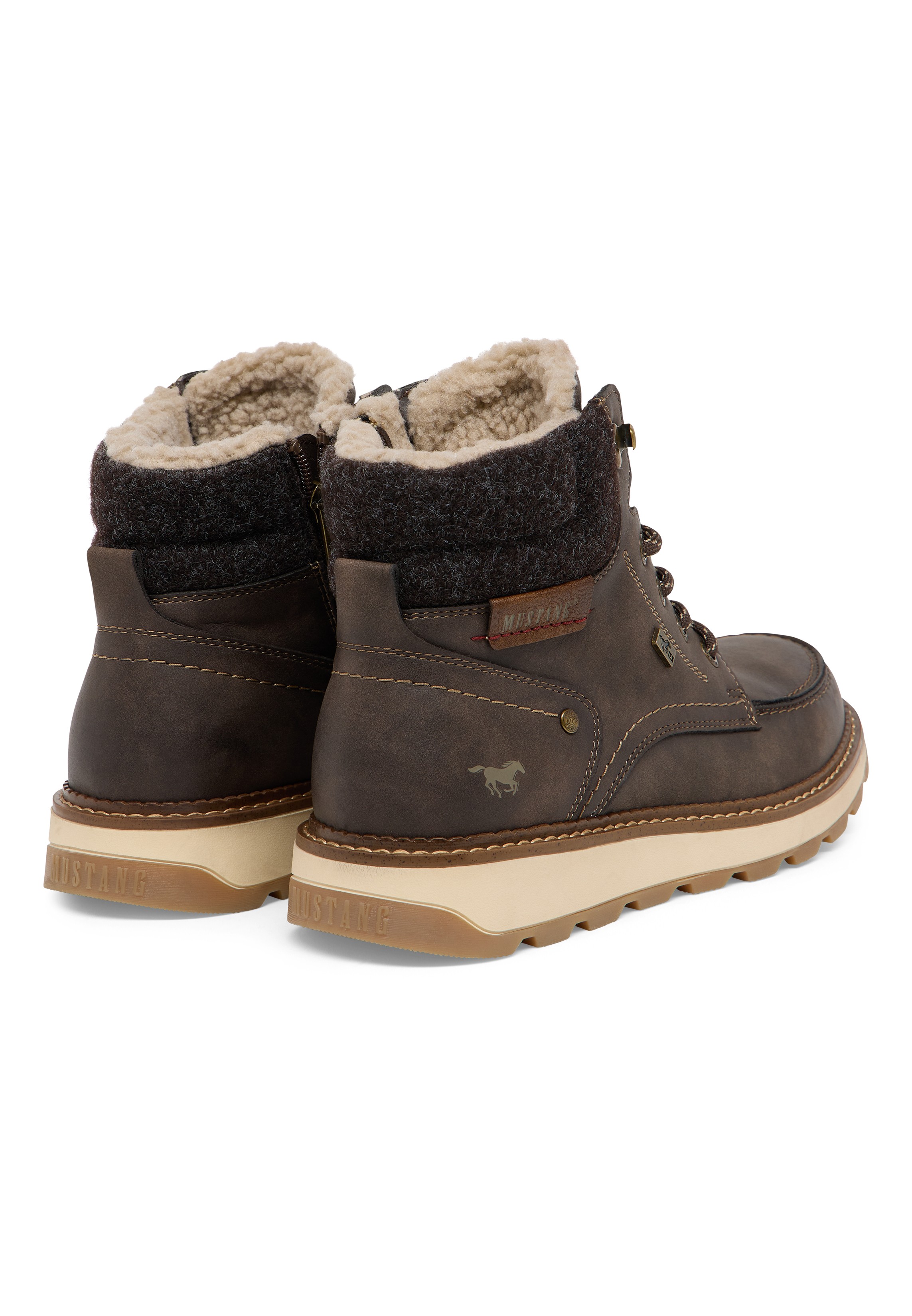 Stiefel, Winterstiefel, Gefüttert, Lederoberschuh, Robuste Sohle