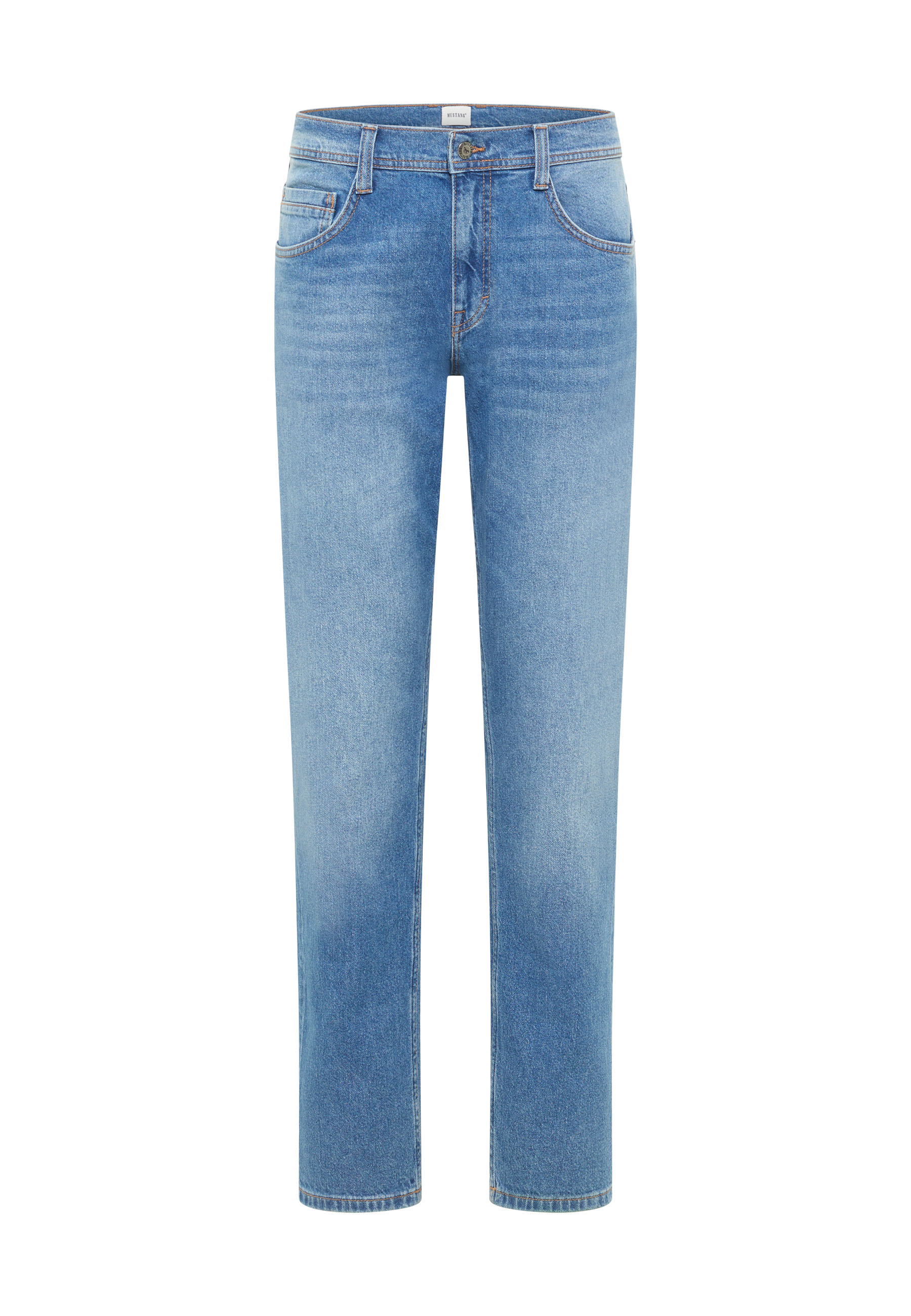 Jeans, Denim, Straight leg, Five-pocket, Light blue